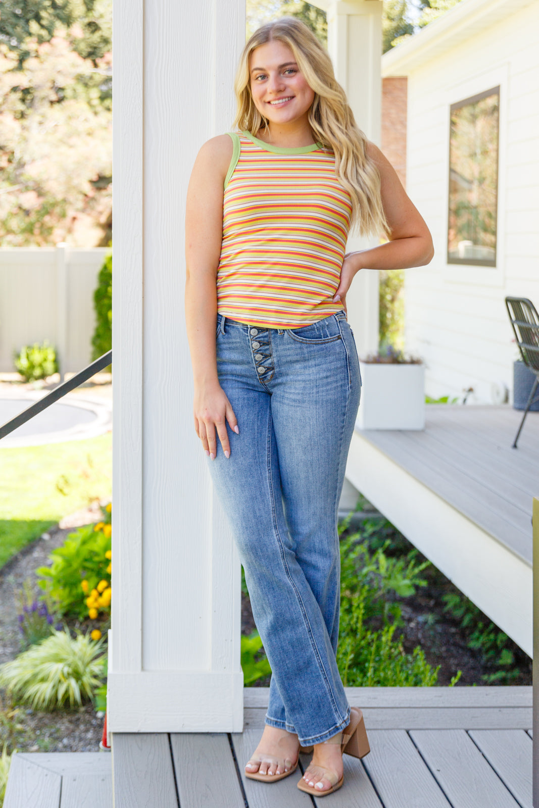 Now and Forever Striped Tank (Online Exclusive) - Uptown Boutique Ramona