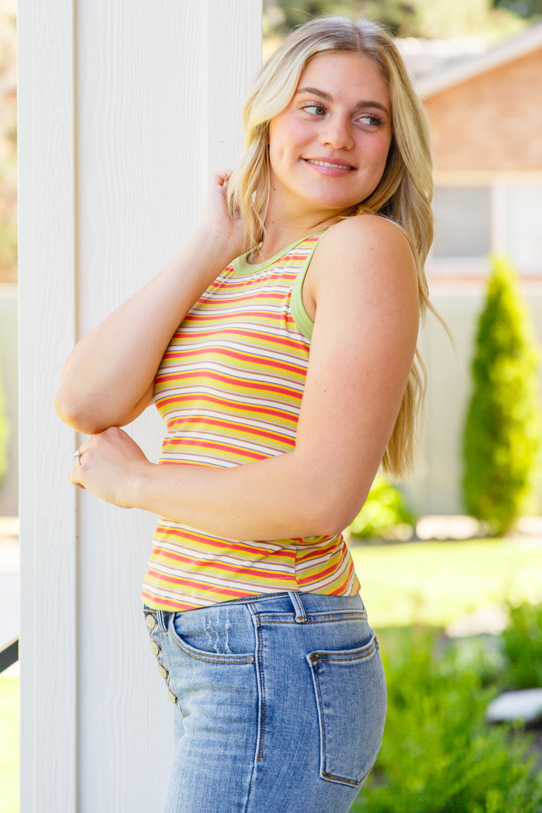 Now and Forever Striped Tank (Online Exclusive) - Uptown Boutique Ramona