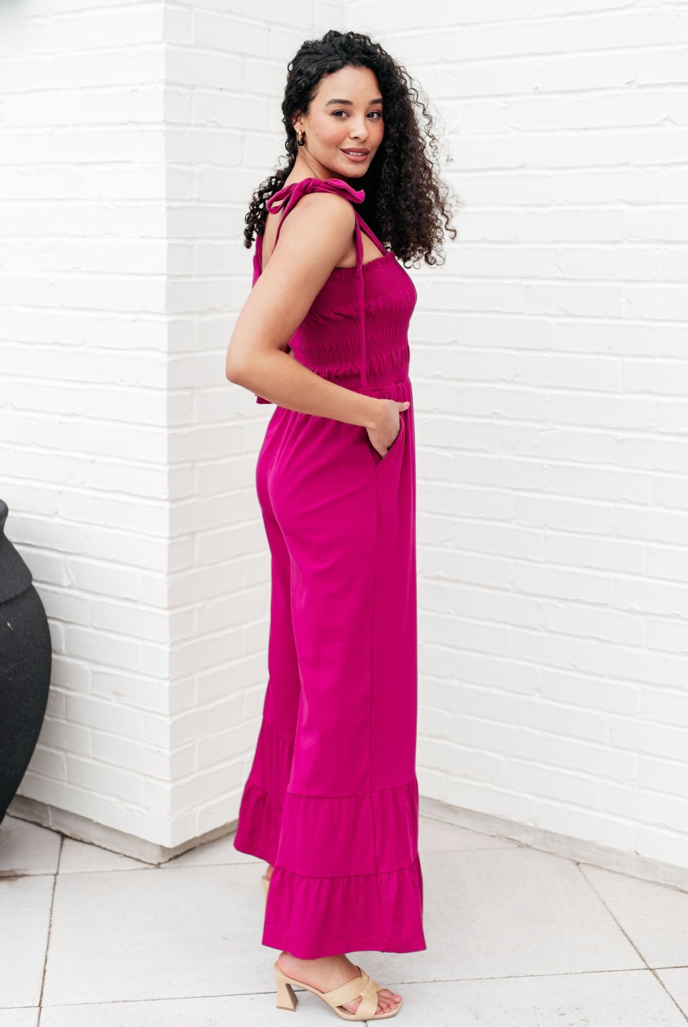 Almost Available Flared Jumpsuit - Uptown Boutique Ramona