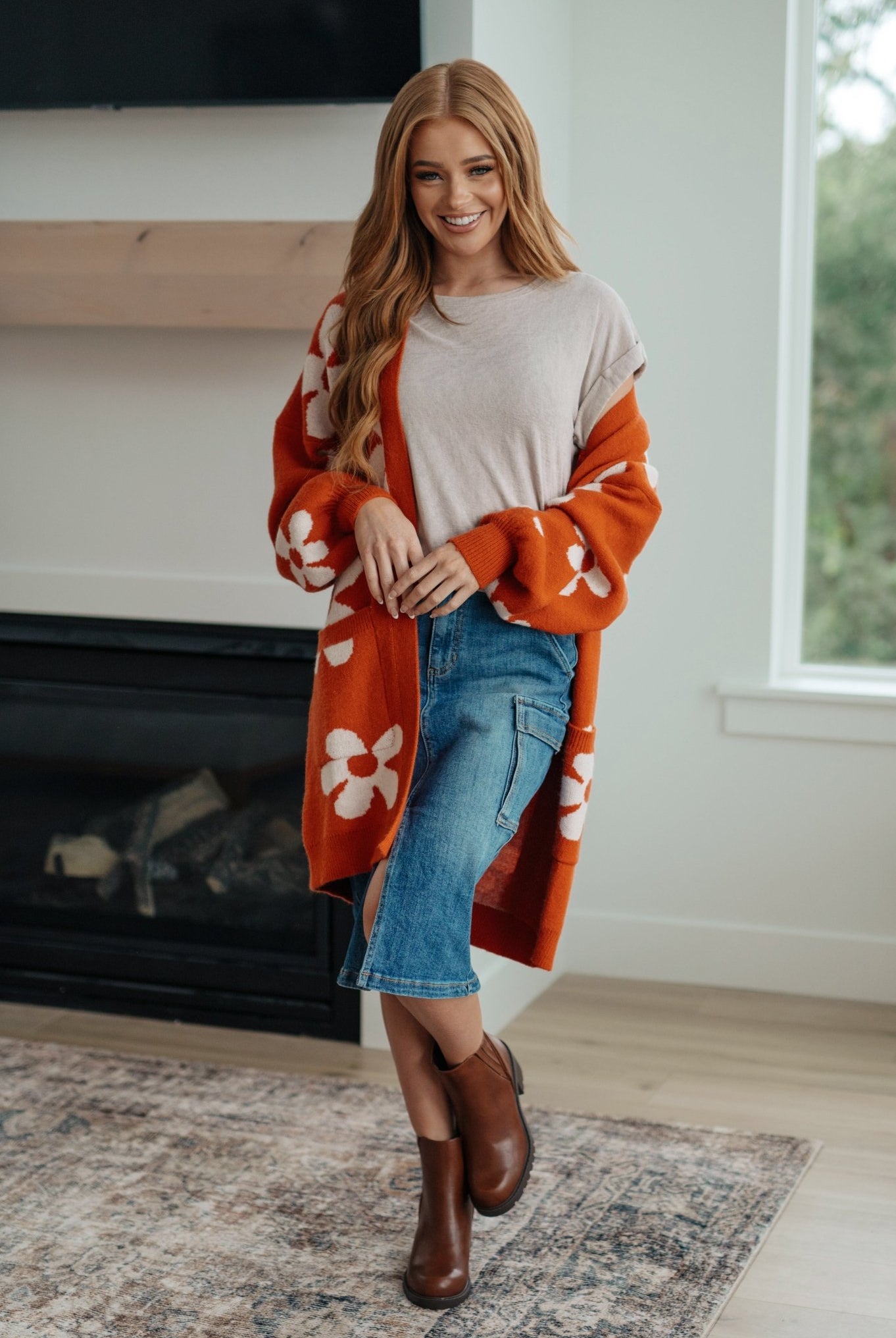Always Be There Cargo Denim Skirt (Online Exclusive) - Uptown Boutique Ramona