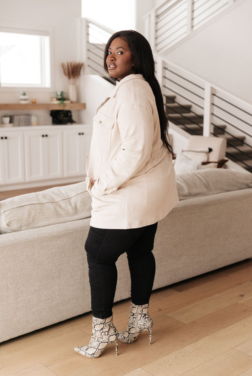 Aniston Everyday Jacket In Ivory (Online Exclusive) - Uptown Boutique Ramona