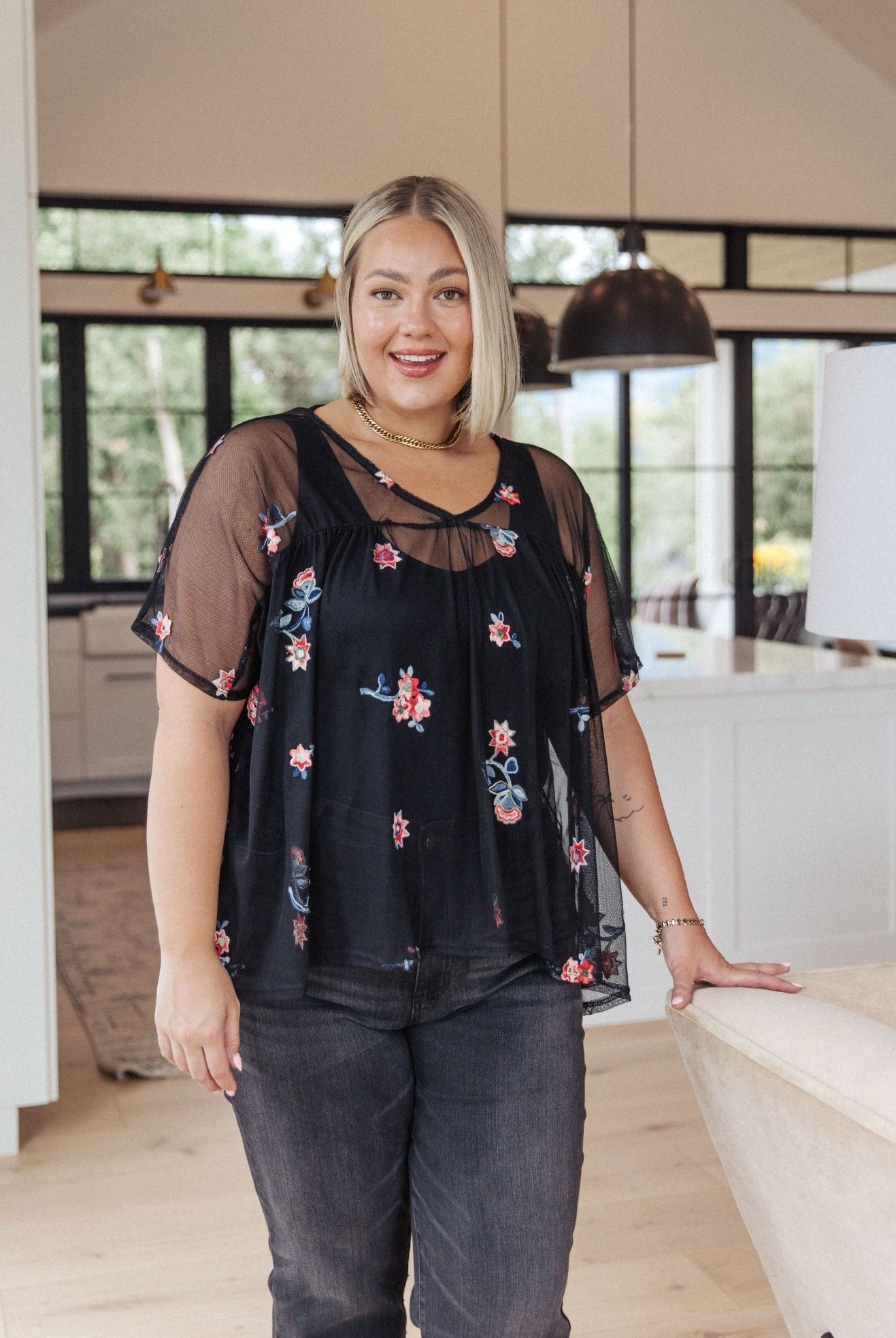 Best We've Got Embroidered Blouse (Online Exclusive) - Uptown Boutique Ramona