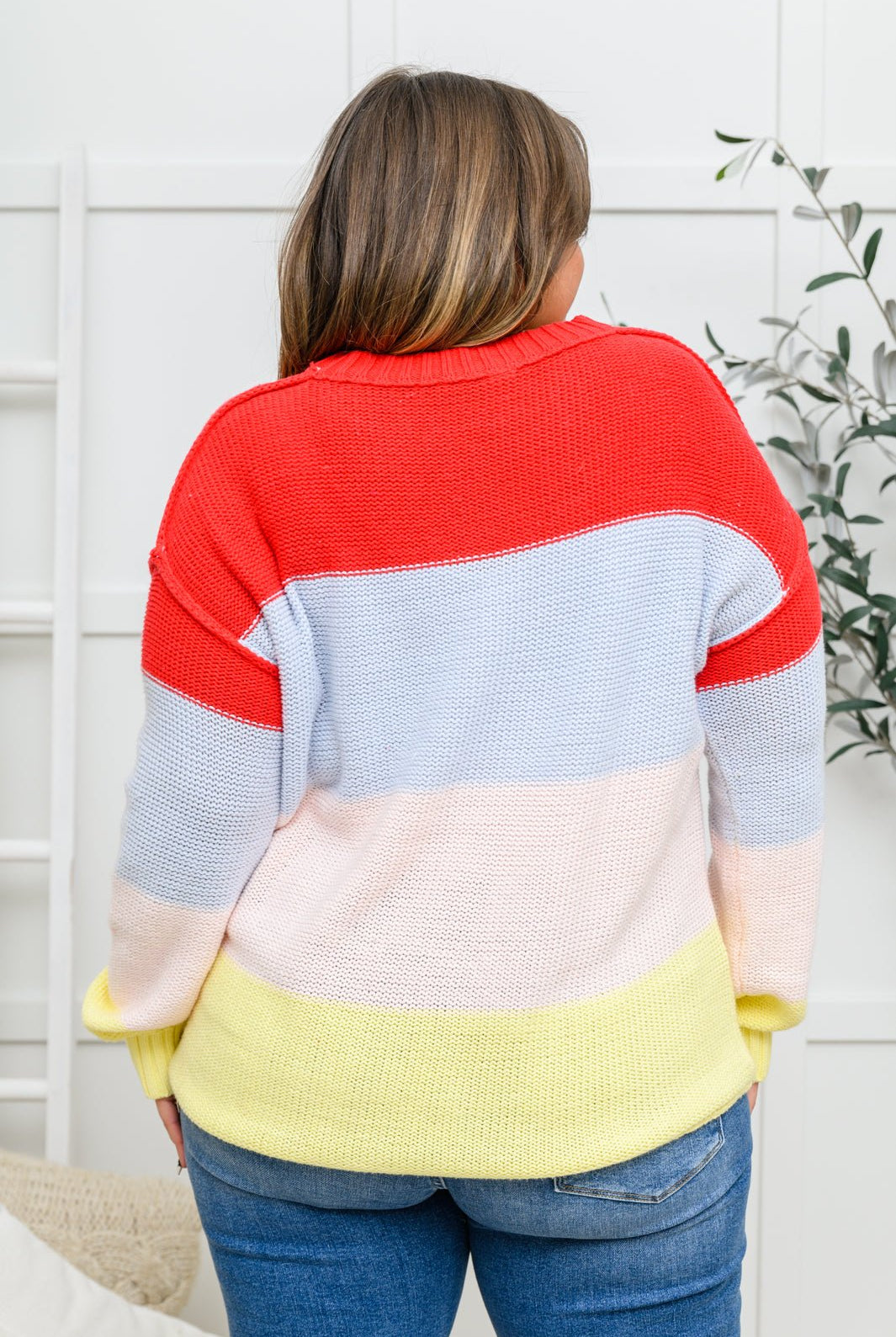 Bright Striped Knit Sweater (Online Exclusive) - Uptown Boutique Ramona