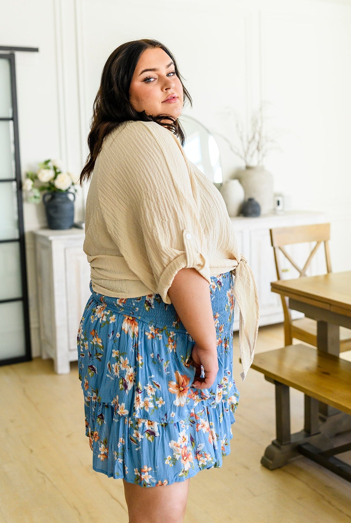 Castaway Tie Front Shirt (Online Exclusive) - Uptown Boutique Ramona