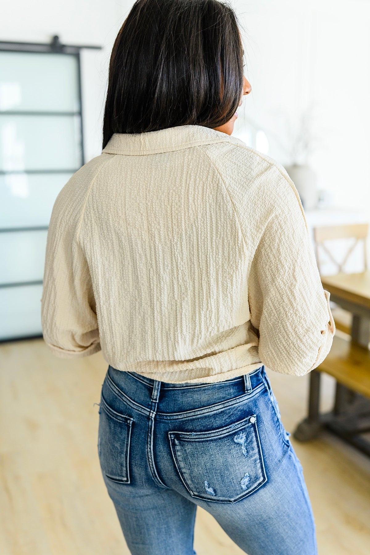 Castaway Tie Front Shirt (Online Exclusive) - Uptown Boutique Ramona