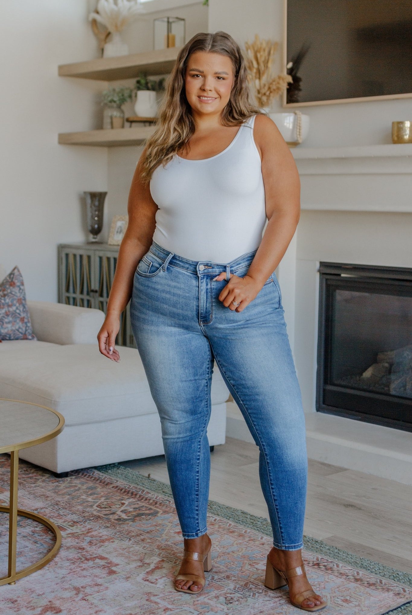 Catherine Mid Rise Vintage Skinny Jeans (Online Exclusive) - Uptown Boutique Ramona