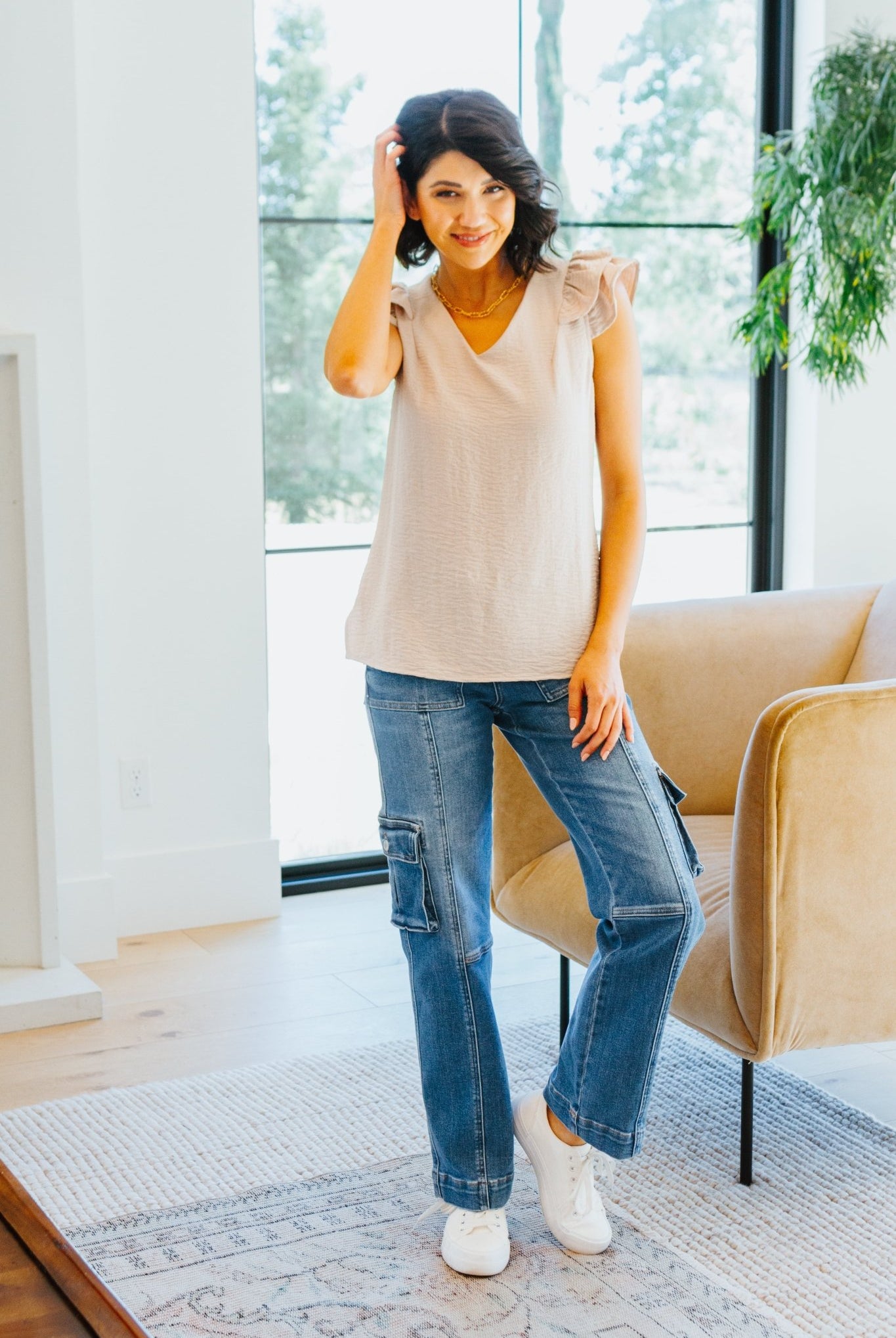 Change of Tune Ruffle Tank - Uptown Boutique Ramona