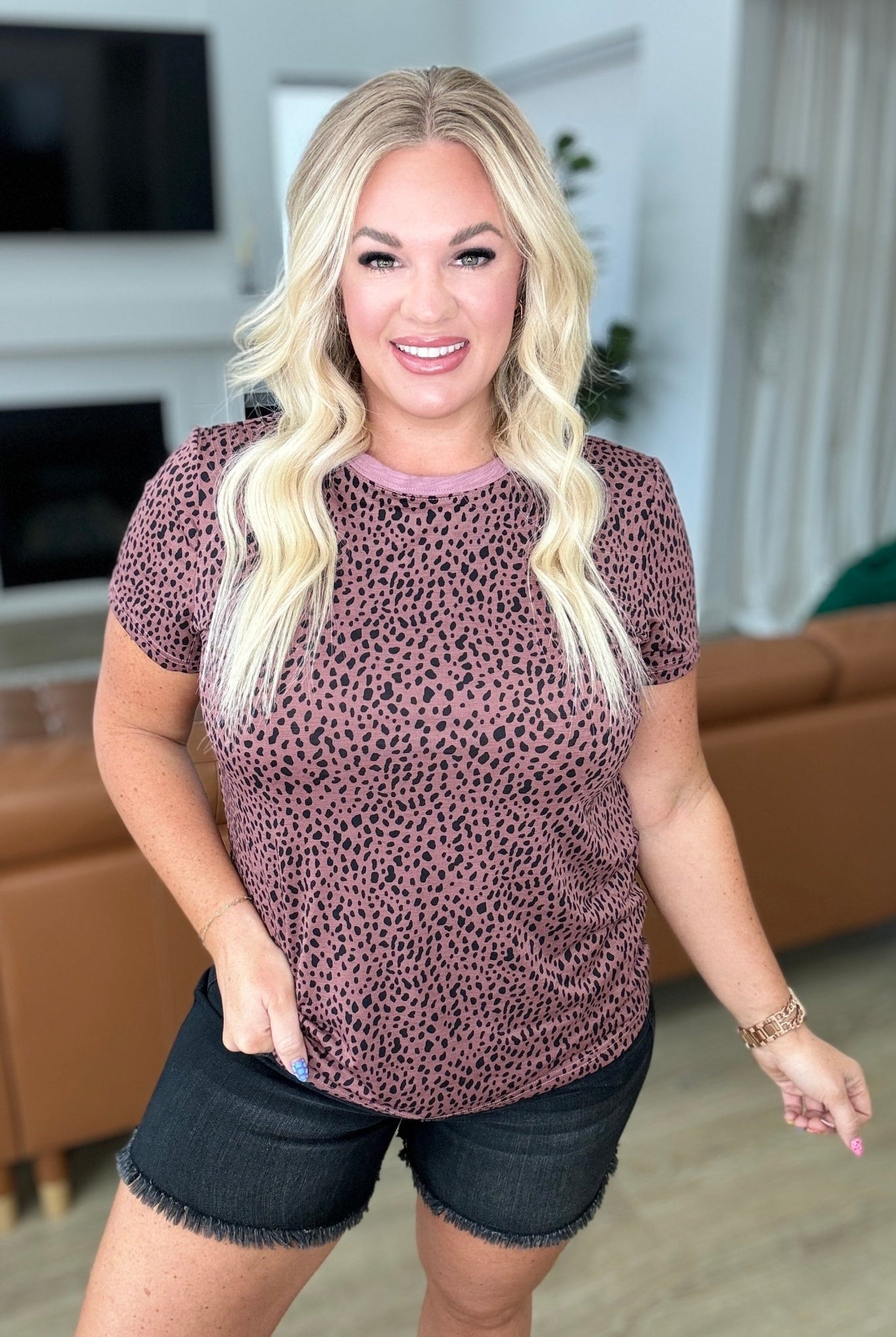 Cheetah Girl Short Sleeve Top - Uptown Boutique Ramona