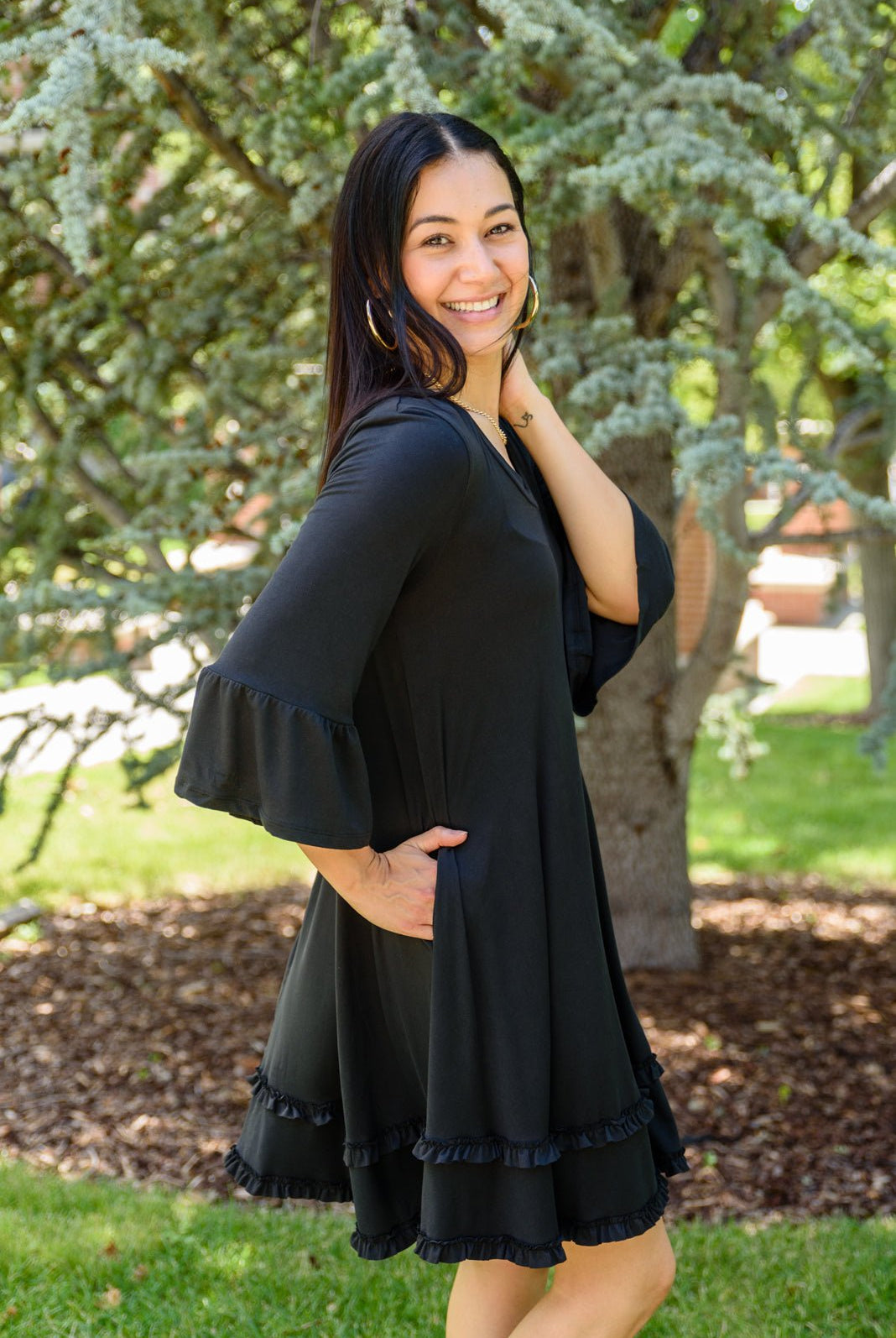 Coast Dress in Black (Online Exclusive) - Uptown Boutique Ramona