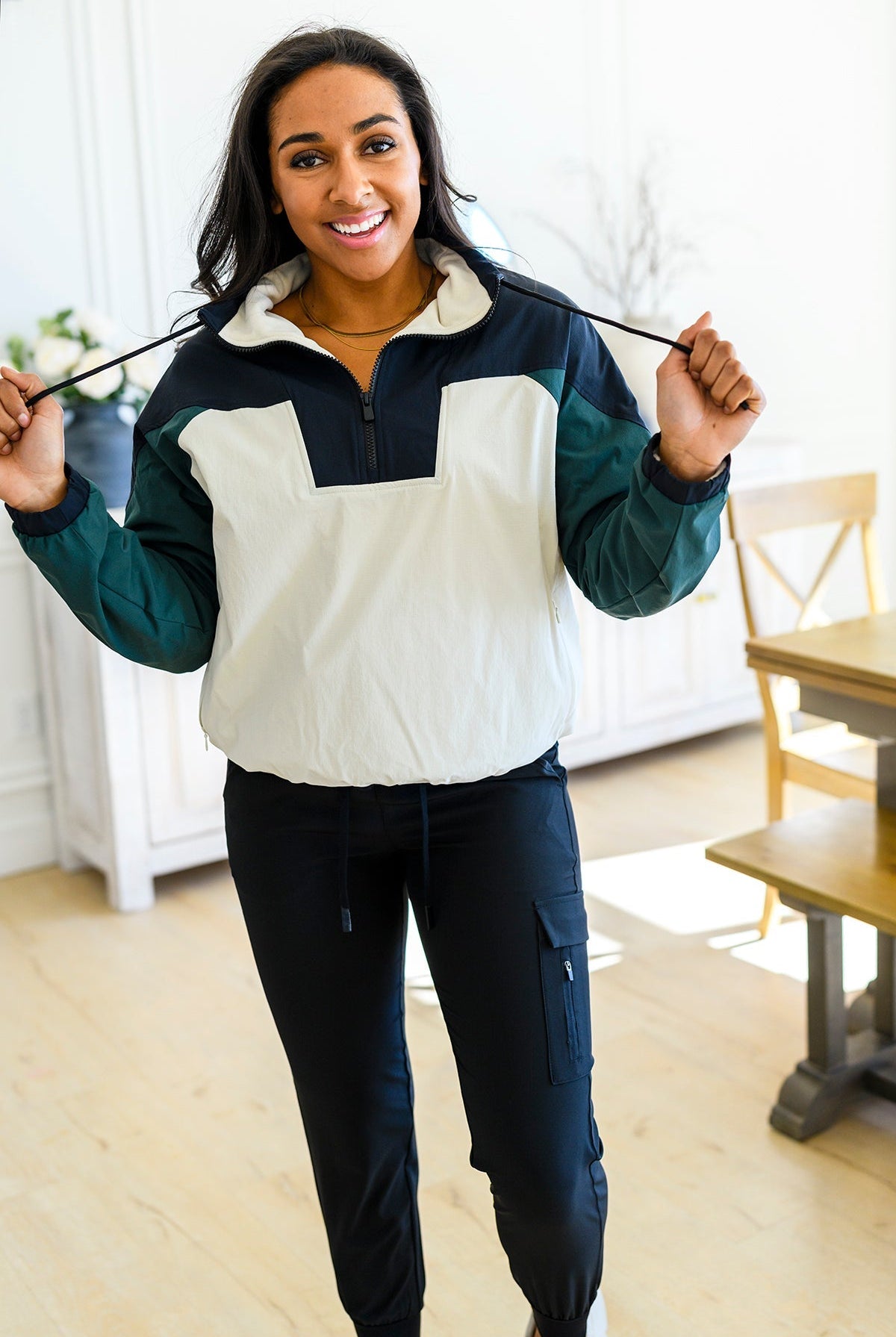 Dash Color Block 1/4 Zip Pullover (Online Exclusive) - Uptown Boutique Ramona