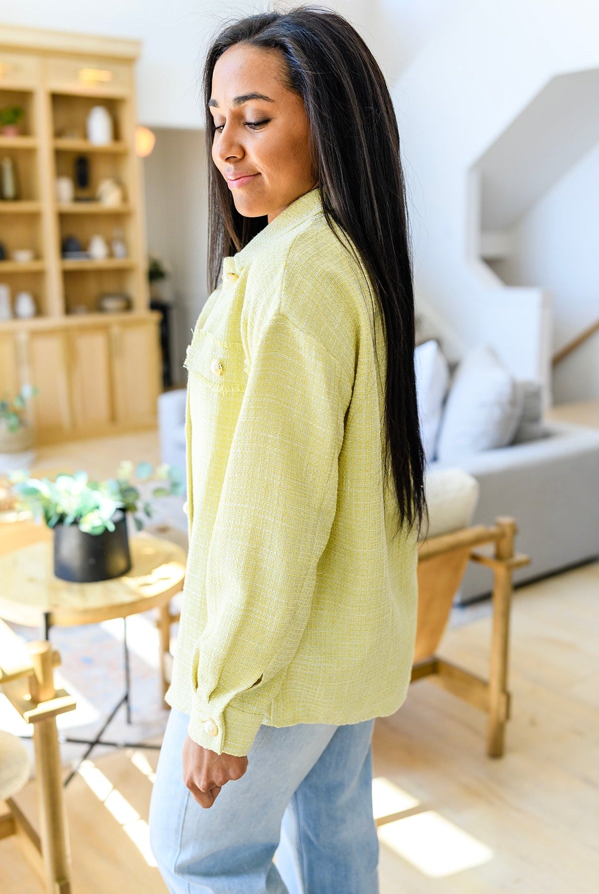 Daydreams Shacket in Yellow - Uptown Boutique Ramona