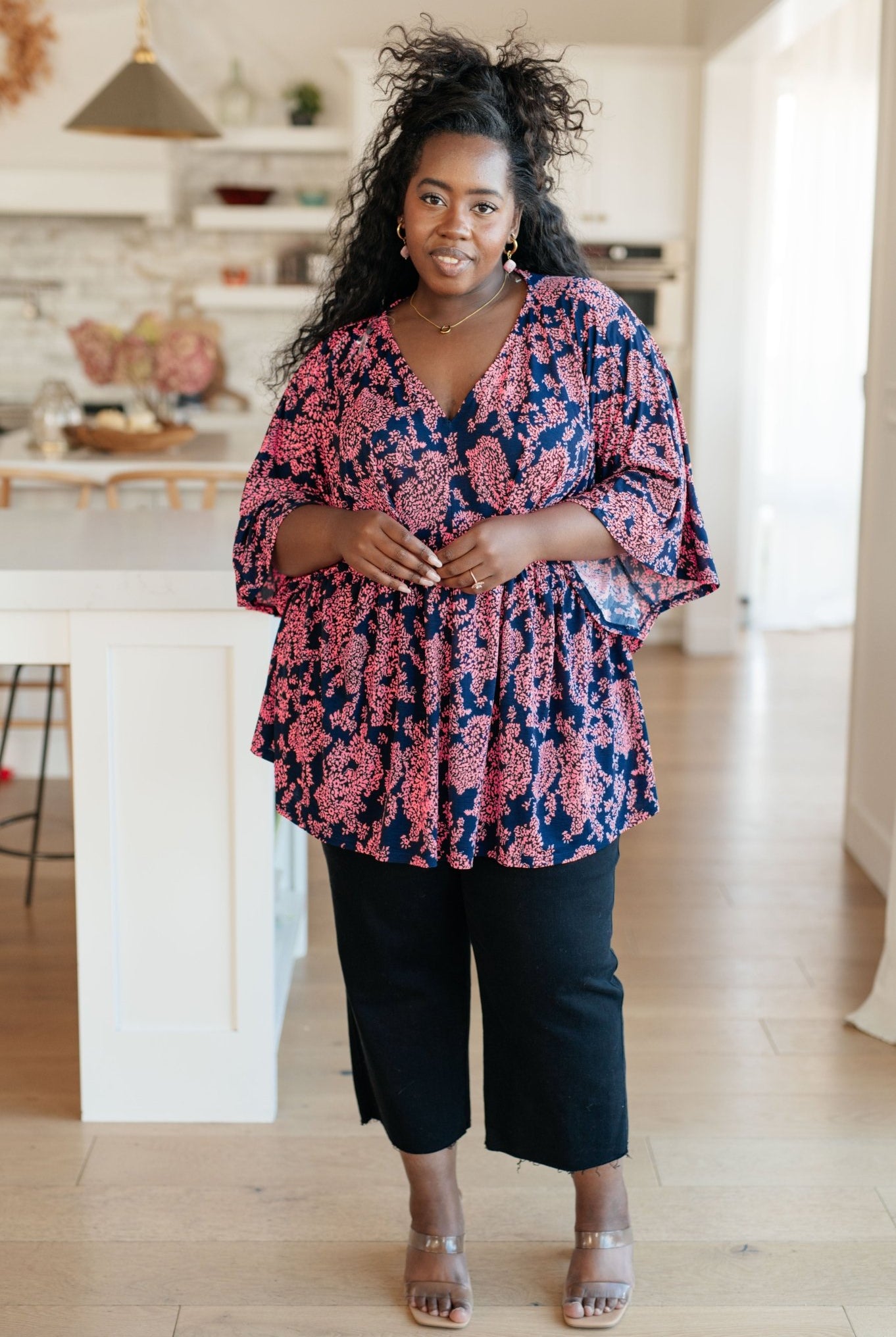 Dearest Dreamer Peplum Top in Pink Paisley (Online Exclusive) - Uptown Boutique Ramona