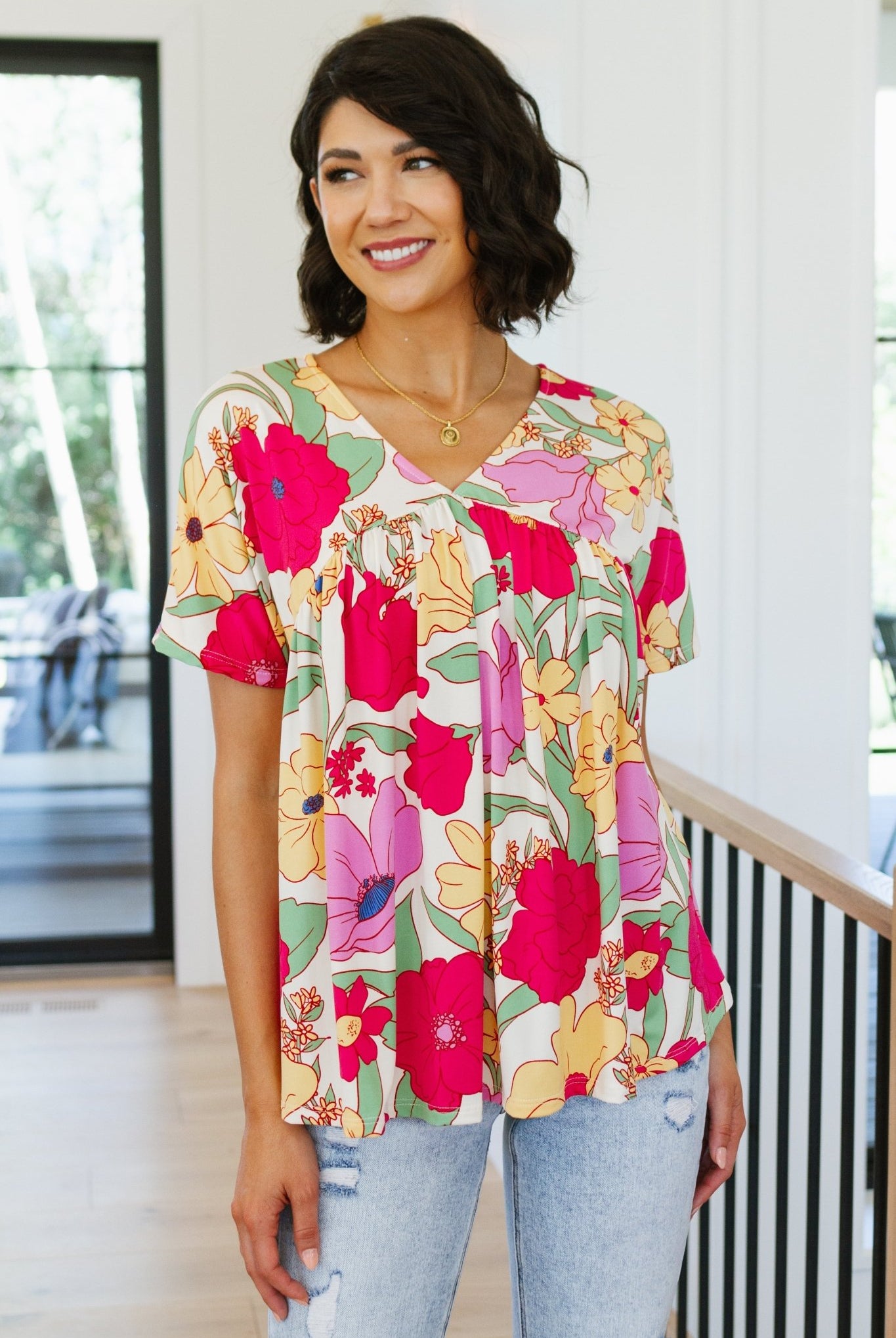 Do It Anyways Floral Top - Uptown Boutique Ramona