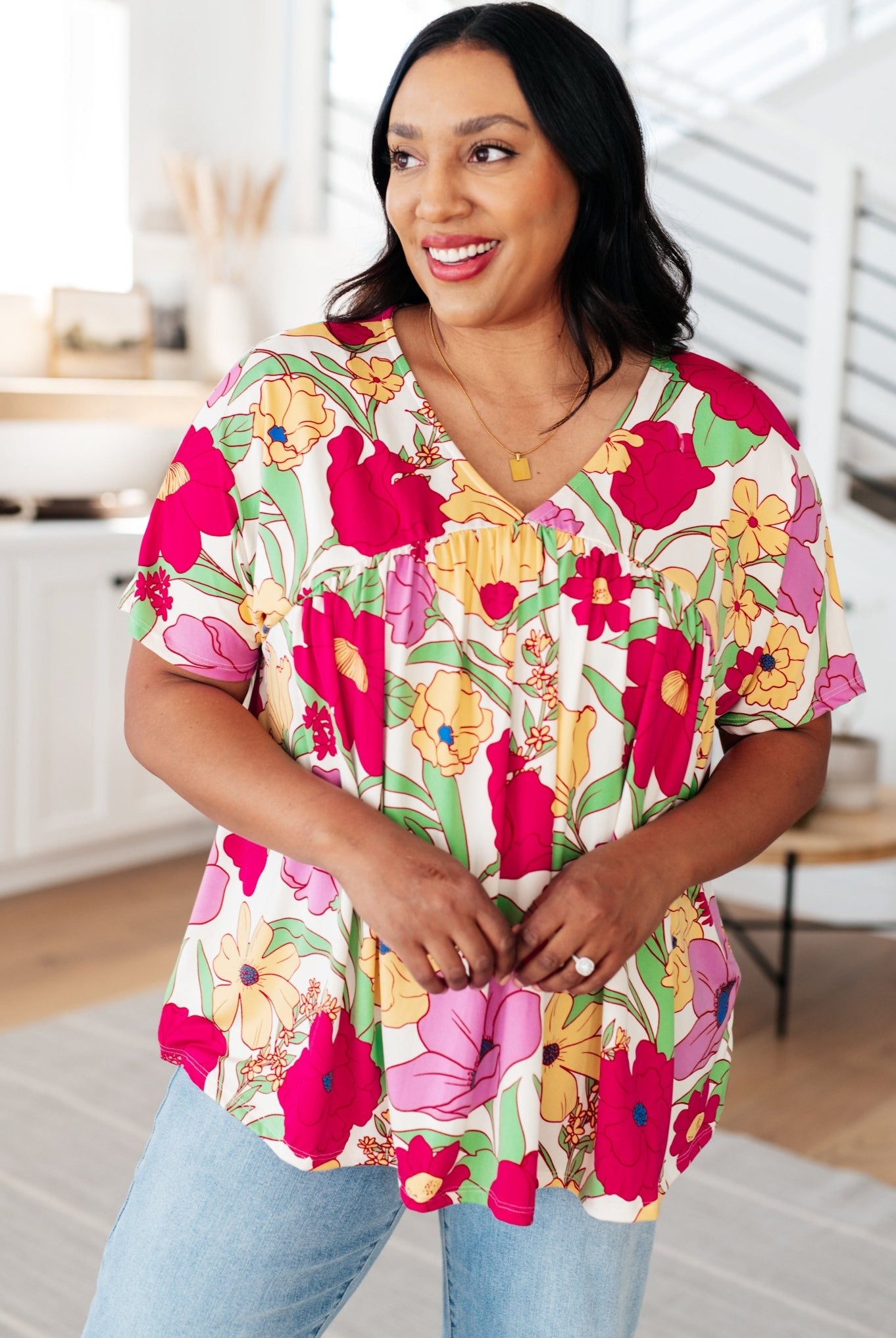 Do It Anyways Floral Top - Uptown Boutique Ramona