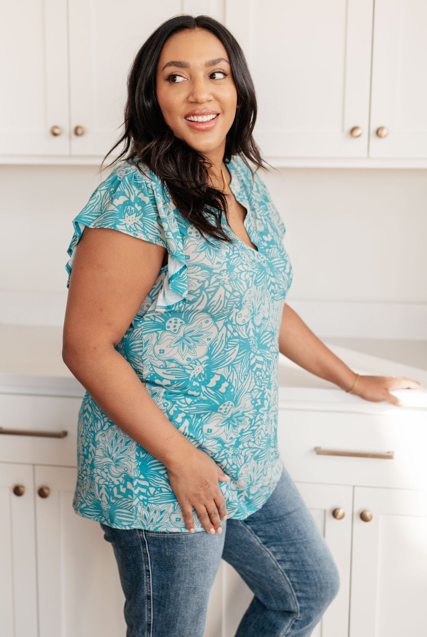 Don't Overthink It Floral Top (Online Exclusive) - Uptown Boutique Ramona