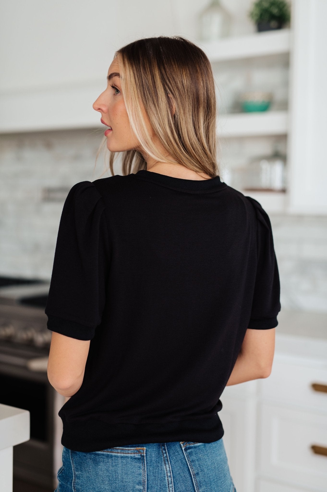 Evidently Different Puff Sleeve Top (Online Exclusive) - Uptown Boutique Ramona