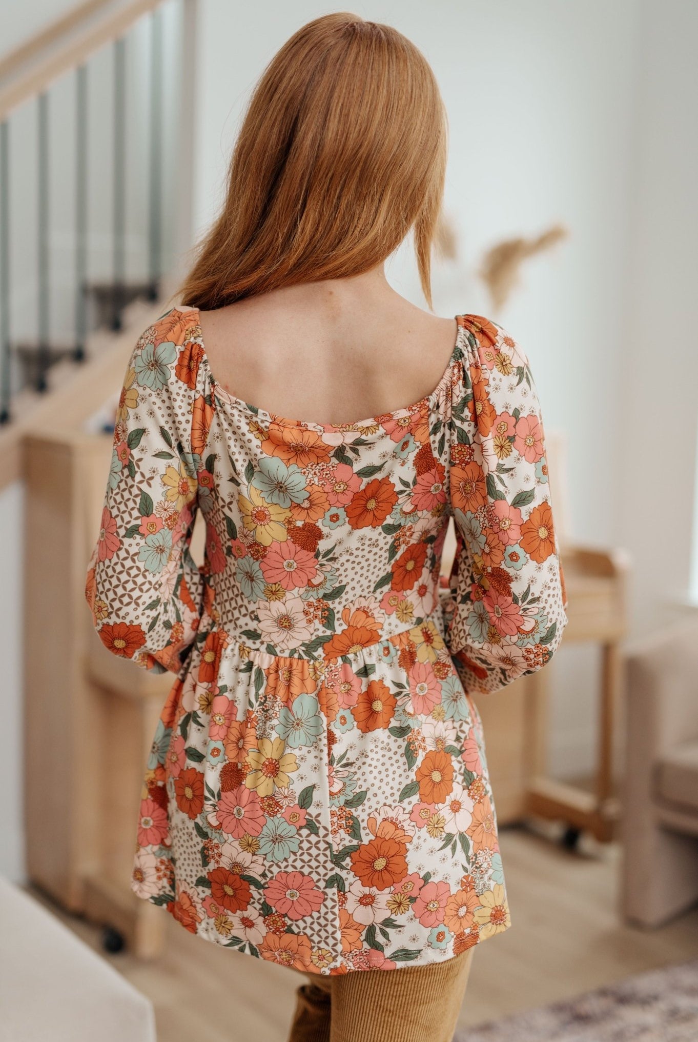 Fall For Florals Babydoll Top (Online Exclusive) - Uptown Boutique Ramona