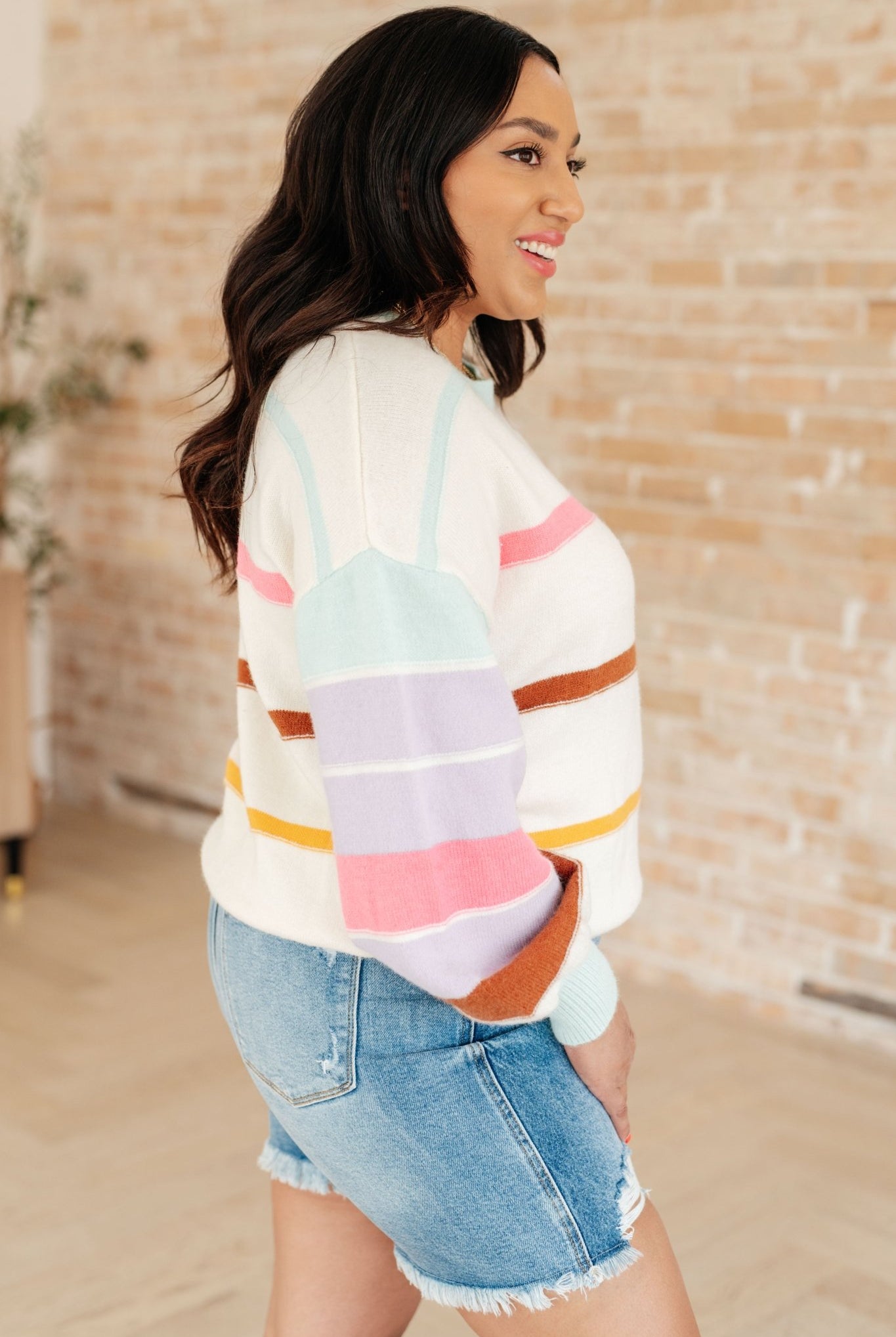 Flawless Features Striped Sweater (Online Exclusive) - Uptown Boutique Ramona