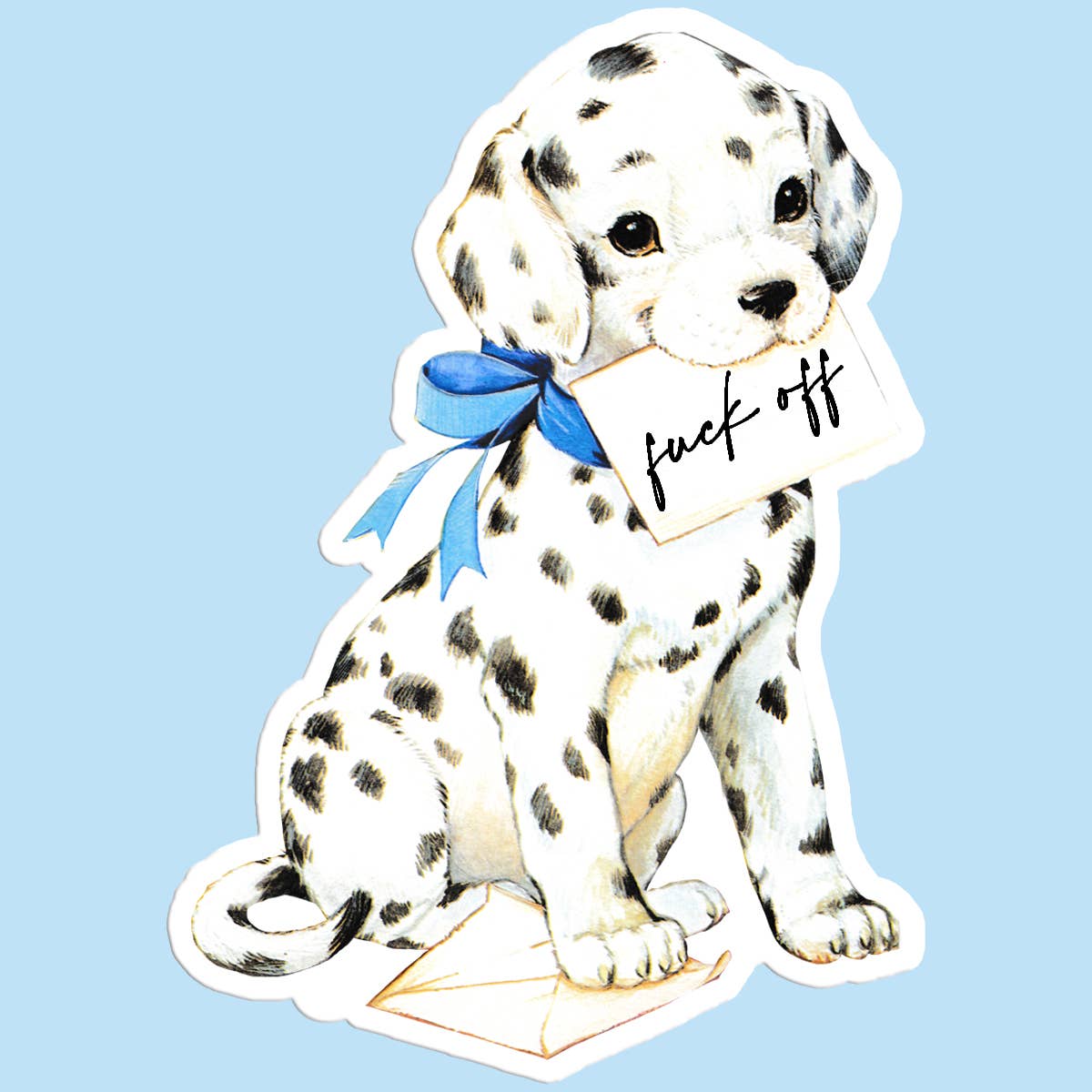 Fuck Off Dog Sticker - Uptown Boutique Ramona