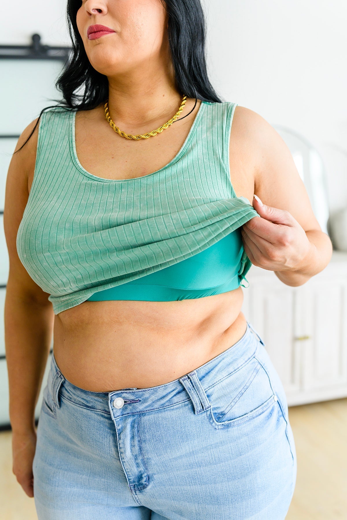 Get On My Level Cropped Cami in Mint (Online Exclusive) - Uptown Boutique Ramona