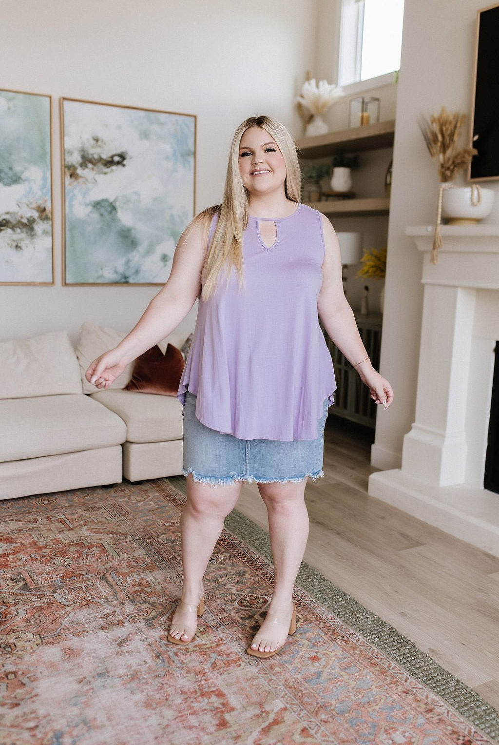 Greater than Great Keyhole Detail Tank (Online Exclusive) - Uptown Boutique Ramona