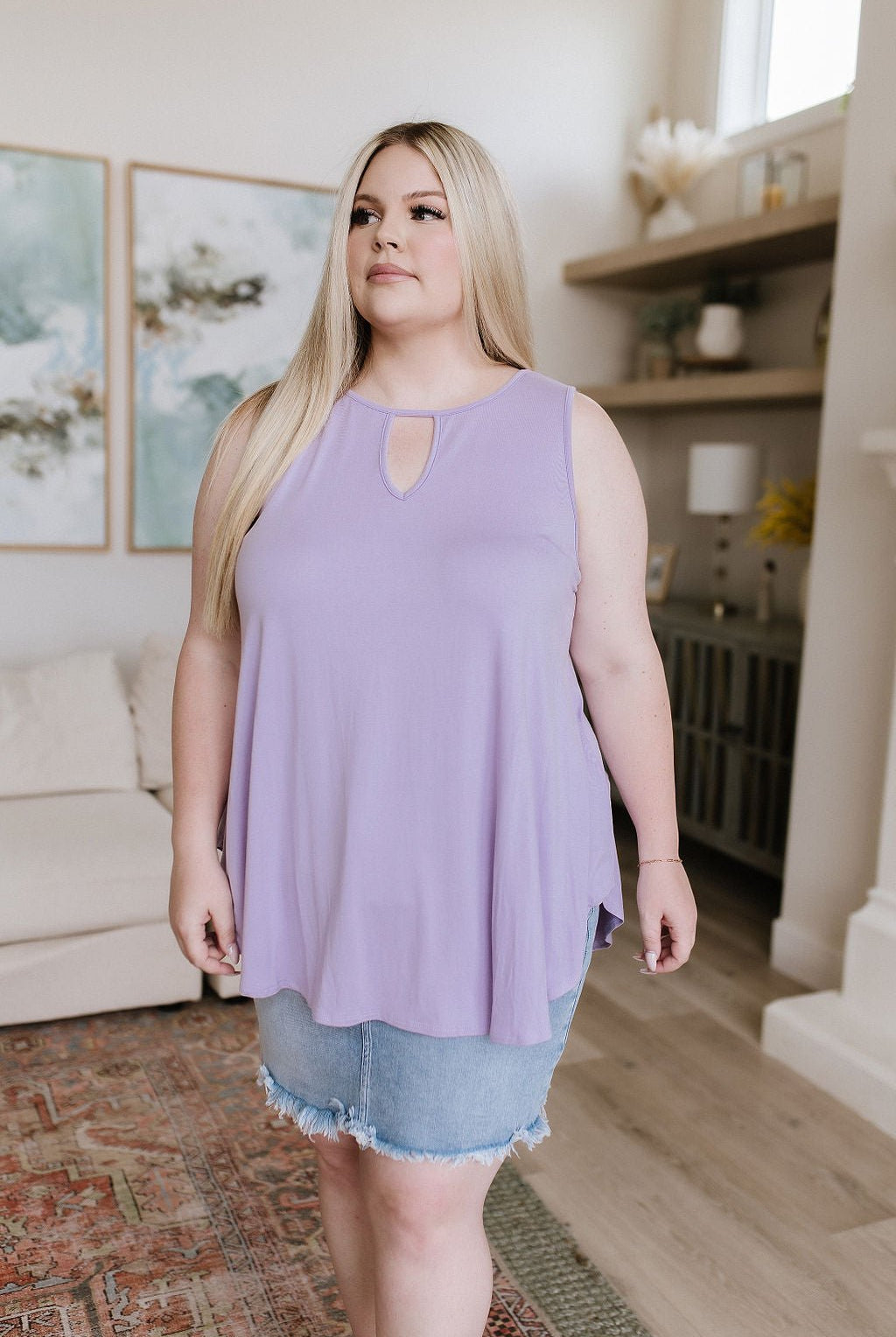 Greater than Great Keyhole Detail Tank (Online Exclusive) - Uptown Boutique Ramona
