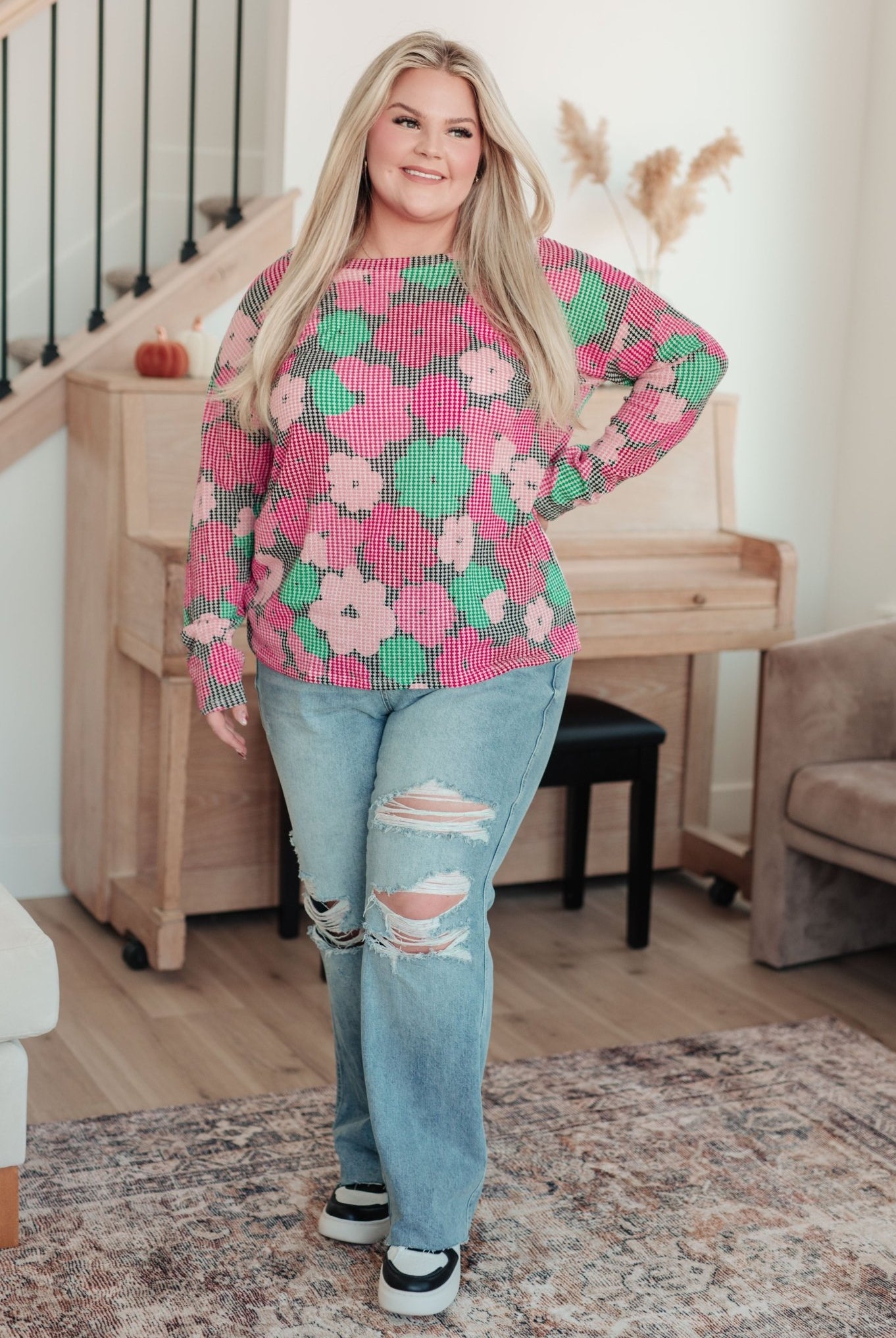 Group Chat Floral Top (Online Exclusive) - Uptown Boutique Ramona