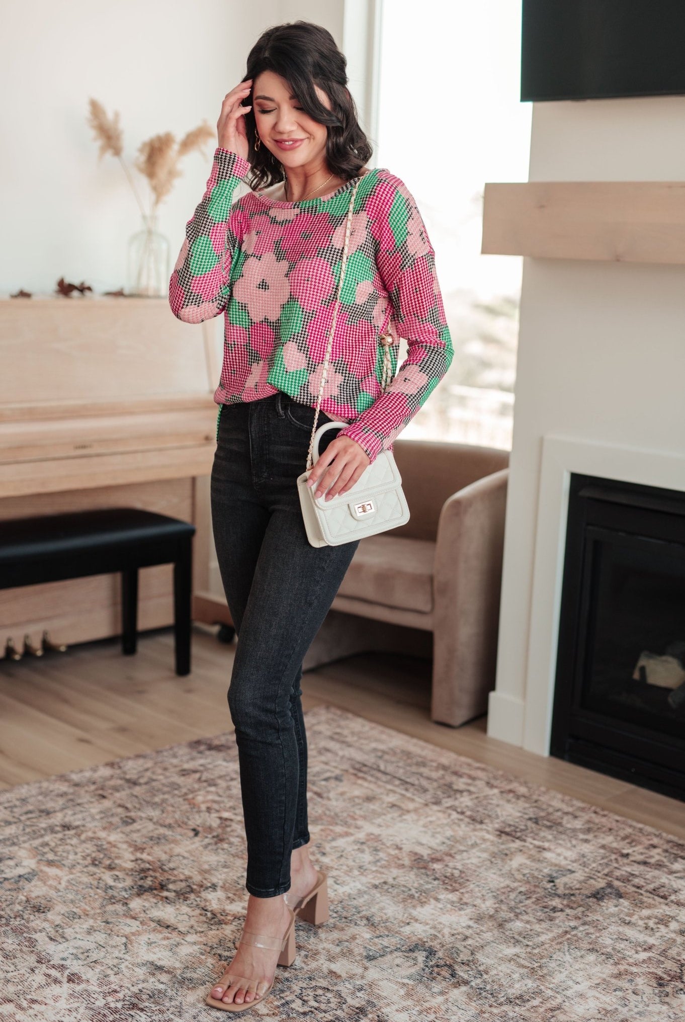 Group Chat Floral Top (Online Exclusive) - Uptown Boutique Ramona