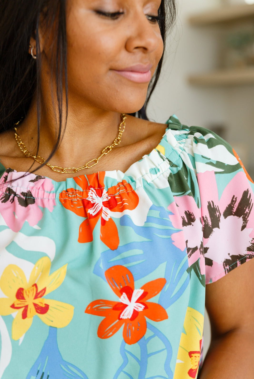 Hawaii's Finest Floral Top (Online Exclusive) - Uptown Boutique Ramona
