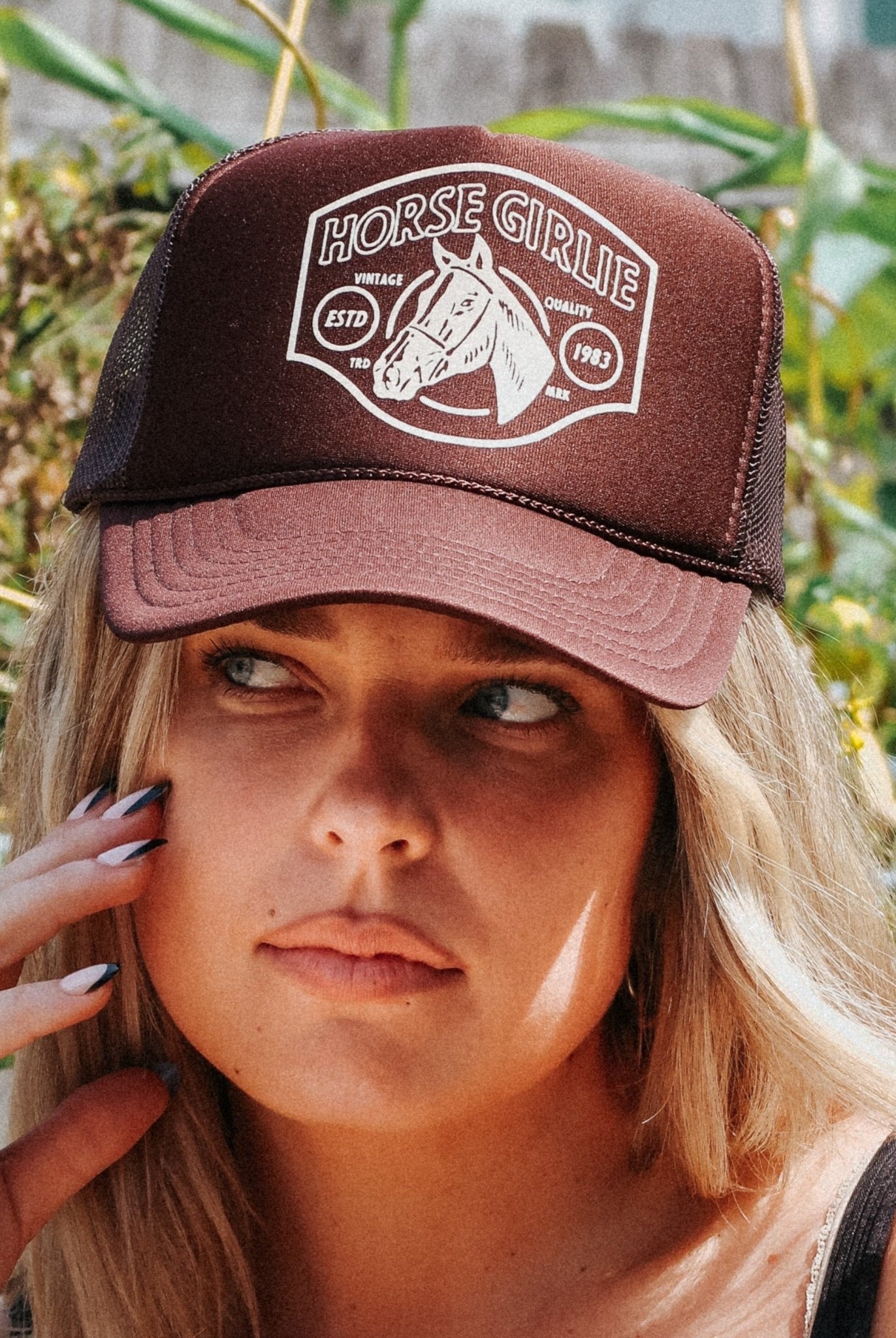 Horse Girlie Trucker Hat - Uptown Boutique Ramona
