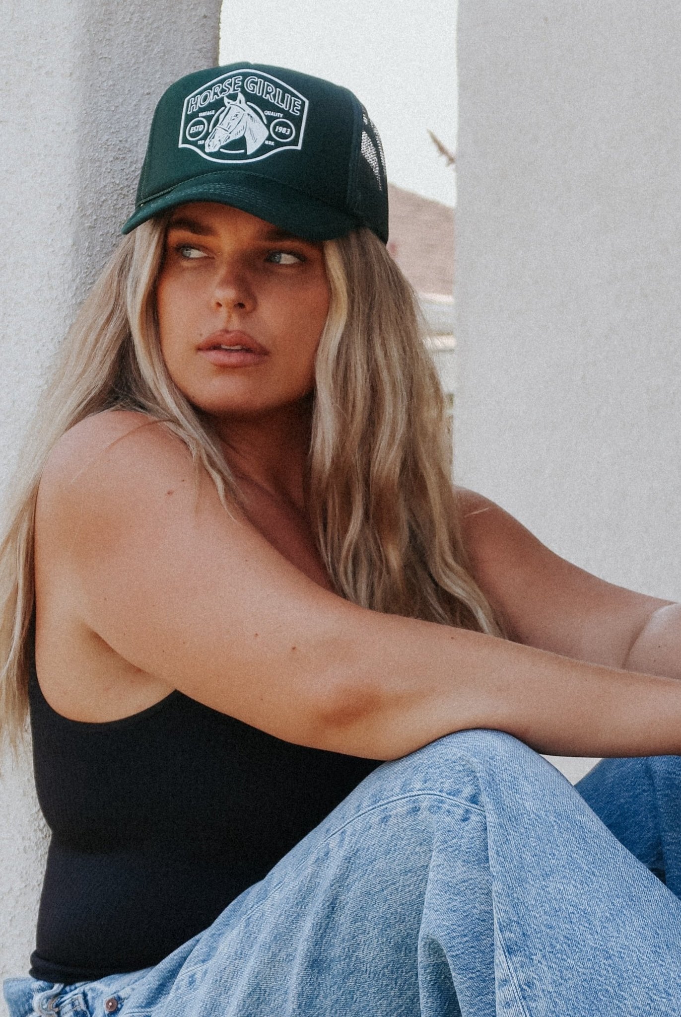 Horse Girlie Trucker Hat - Uptown Boutique Ramona