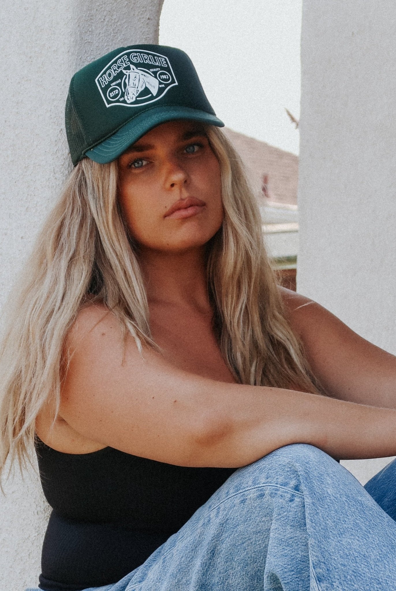 Horse Girlie Trucker Hat - Uptown Boutique Ramona