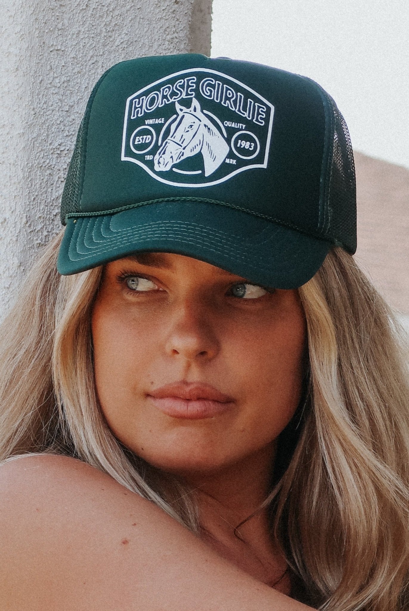 Horse Girlie Trucker Hat - Uptown Boutique Ramona