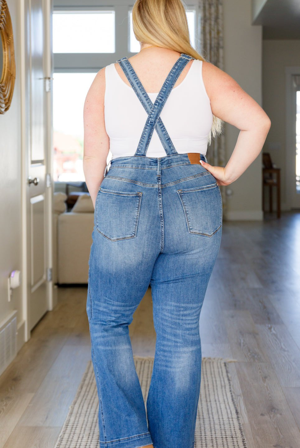 Izzy Control Top Retro Flare Overalls (Online Exclusive) - Uptown Boutique Ramona