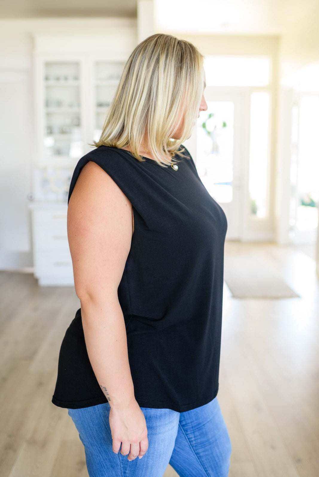 Juke Box Hero Shoulder Pad Top (Online Exclusive) - Uptown Boutique Ramona
