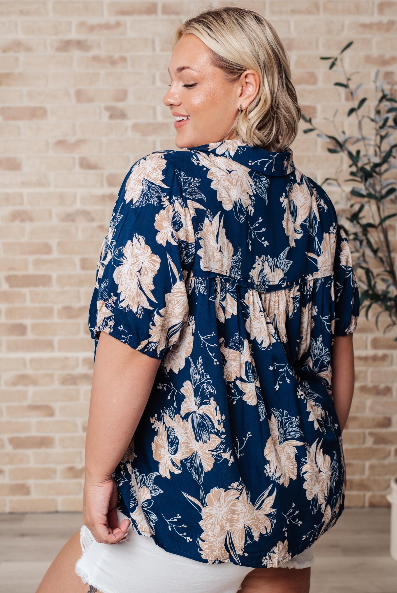 Just Coasting Floral Blouse - Uptown Boutique Ramona
