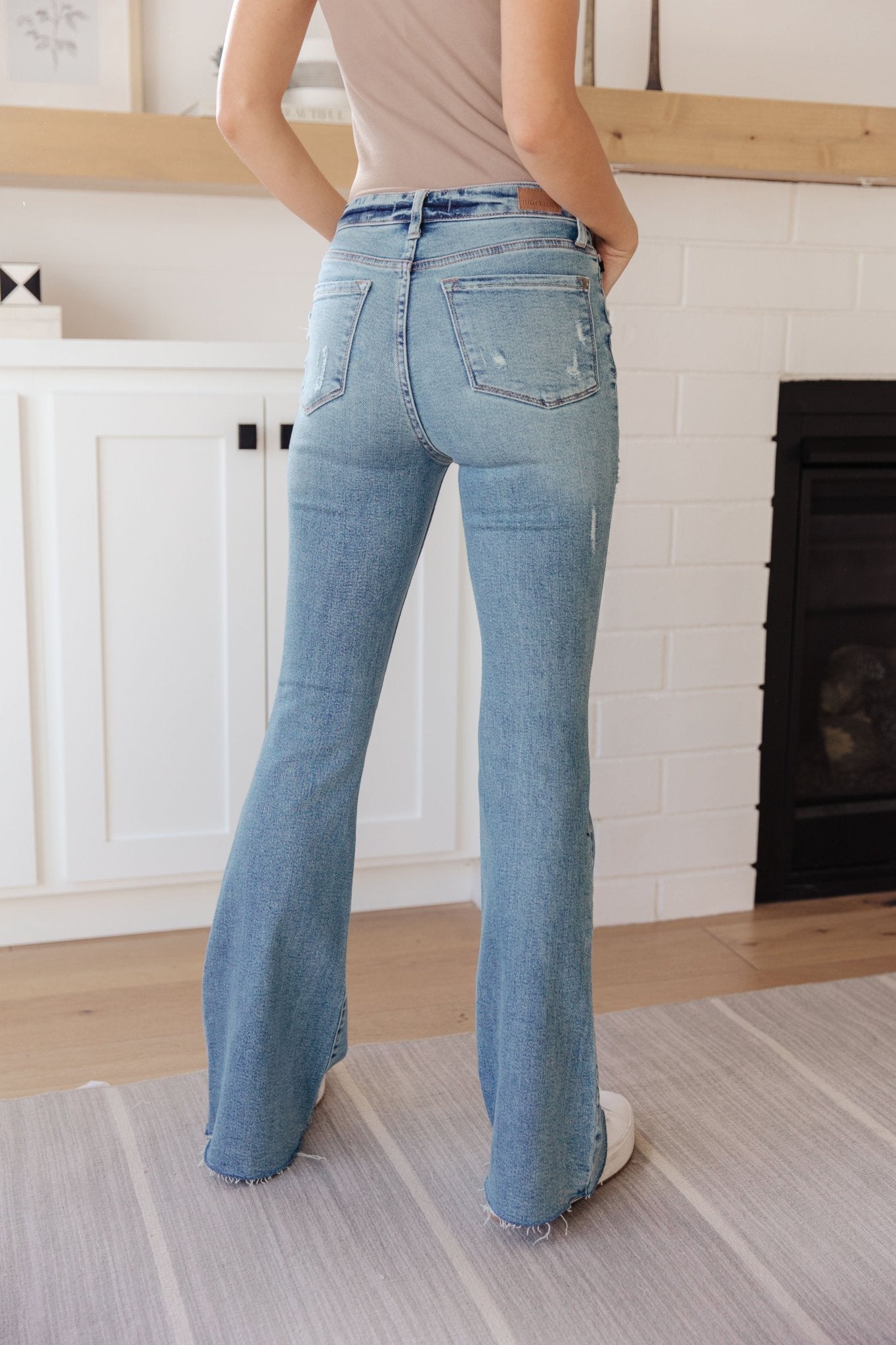 Kiana High Rise Heavy Destroy Flare (Online Exclusive) - Uptown Boutique Ramona