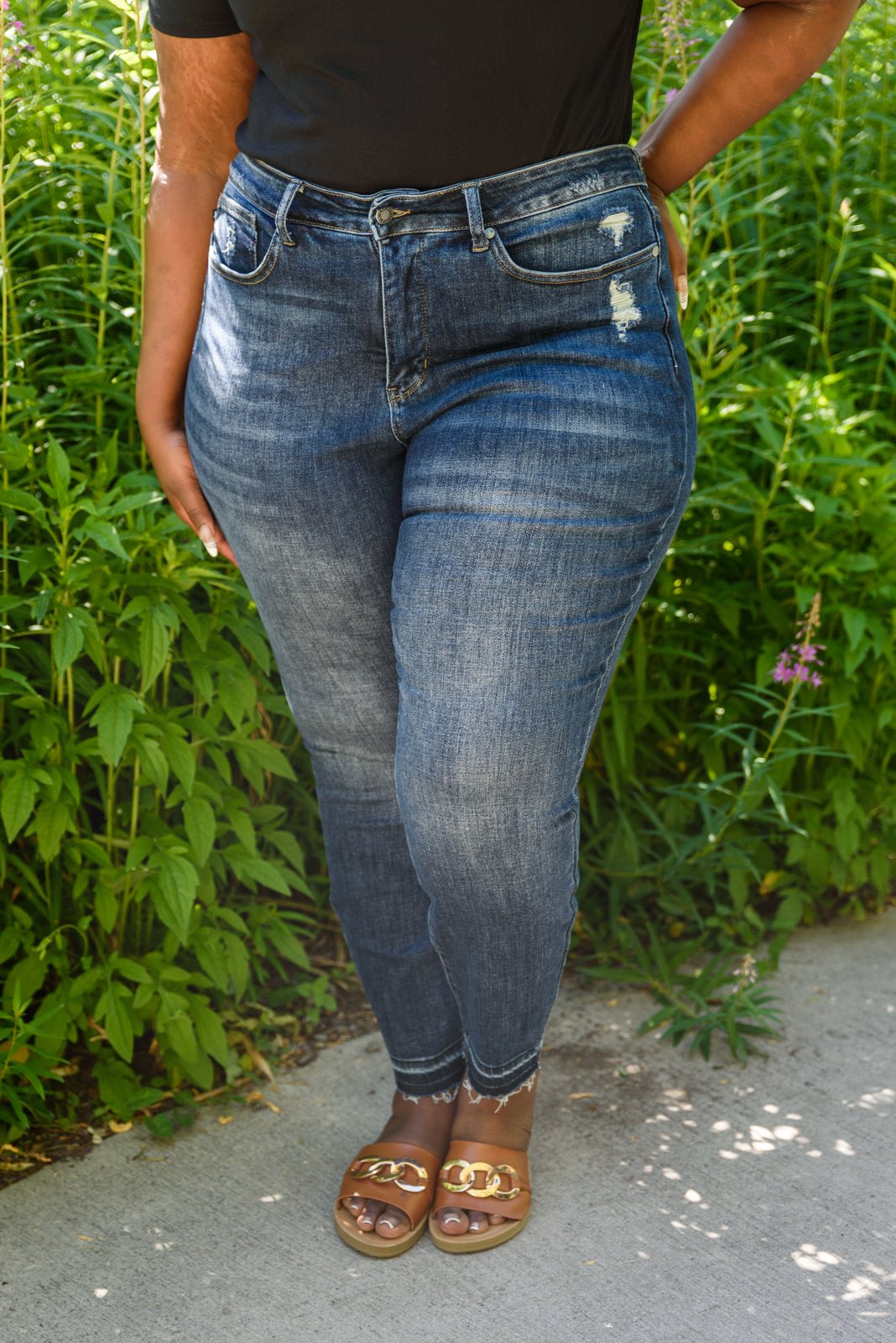 Lily Hi - Waisted Tummy Control Jeans (Online Exclusive) - Uptown Boutique Ramona