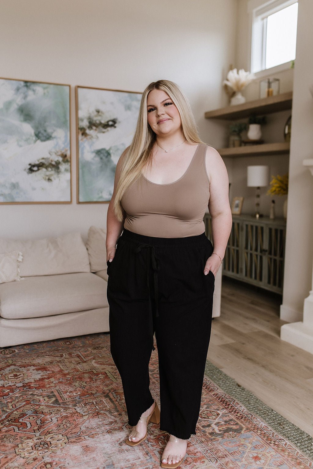 Love Me Dearly High Waisted Pants in Black (Online Exclusive) - Uptown Boutique Ramona