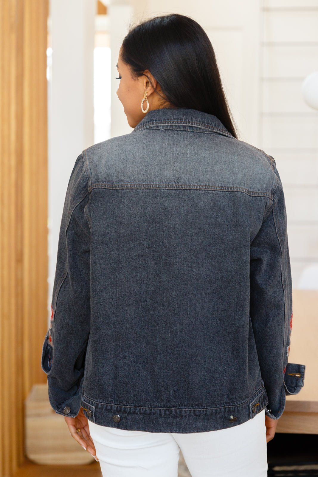 Lovely Visions Flower Embroidered Jacket (Online Exclusive) - Uptown Boutique Ramona