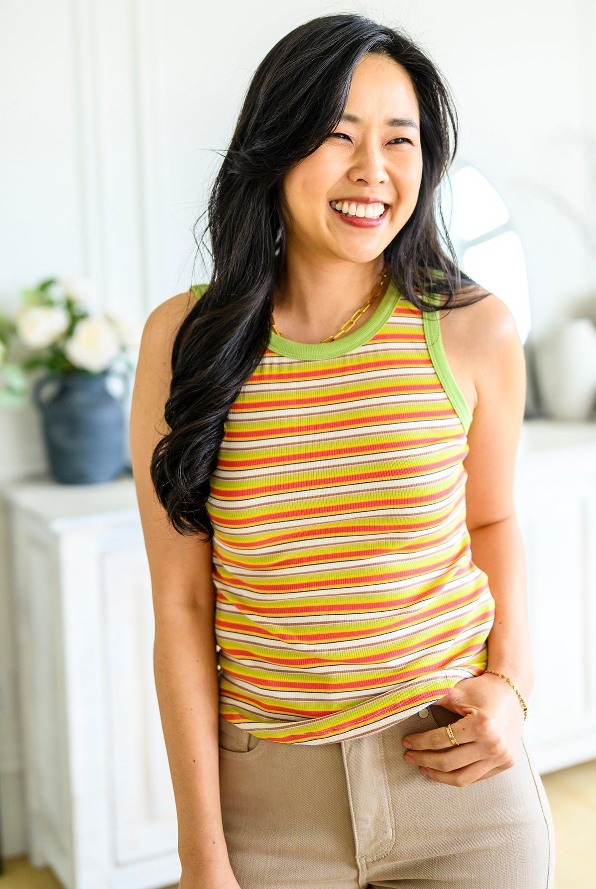 Now and Forever Striped Tank (Online Exclusive) - Uptown Boutique Ramona