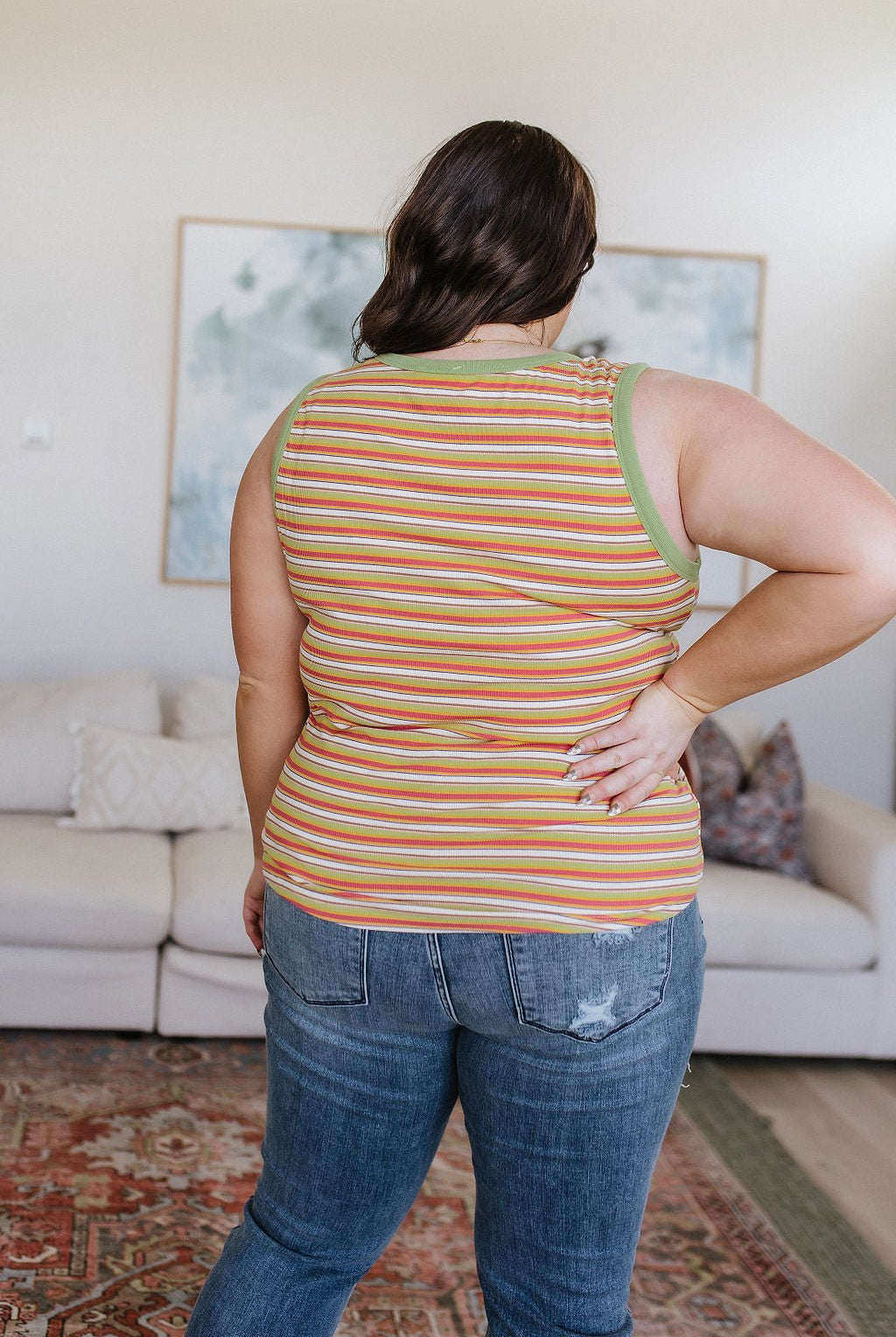 Now and Forever Striped Tank (Online Exclusive) - Uptown Boutique Ramona