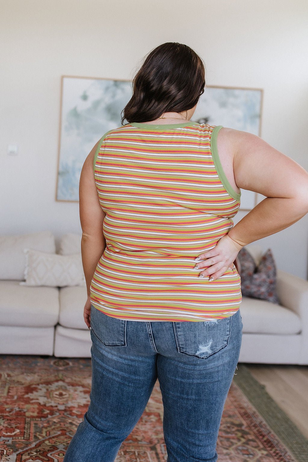 Now and Forever Striped Tank (Online Exclusive) - Uptown Boutique Ramona
