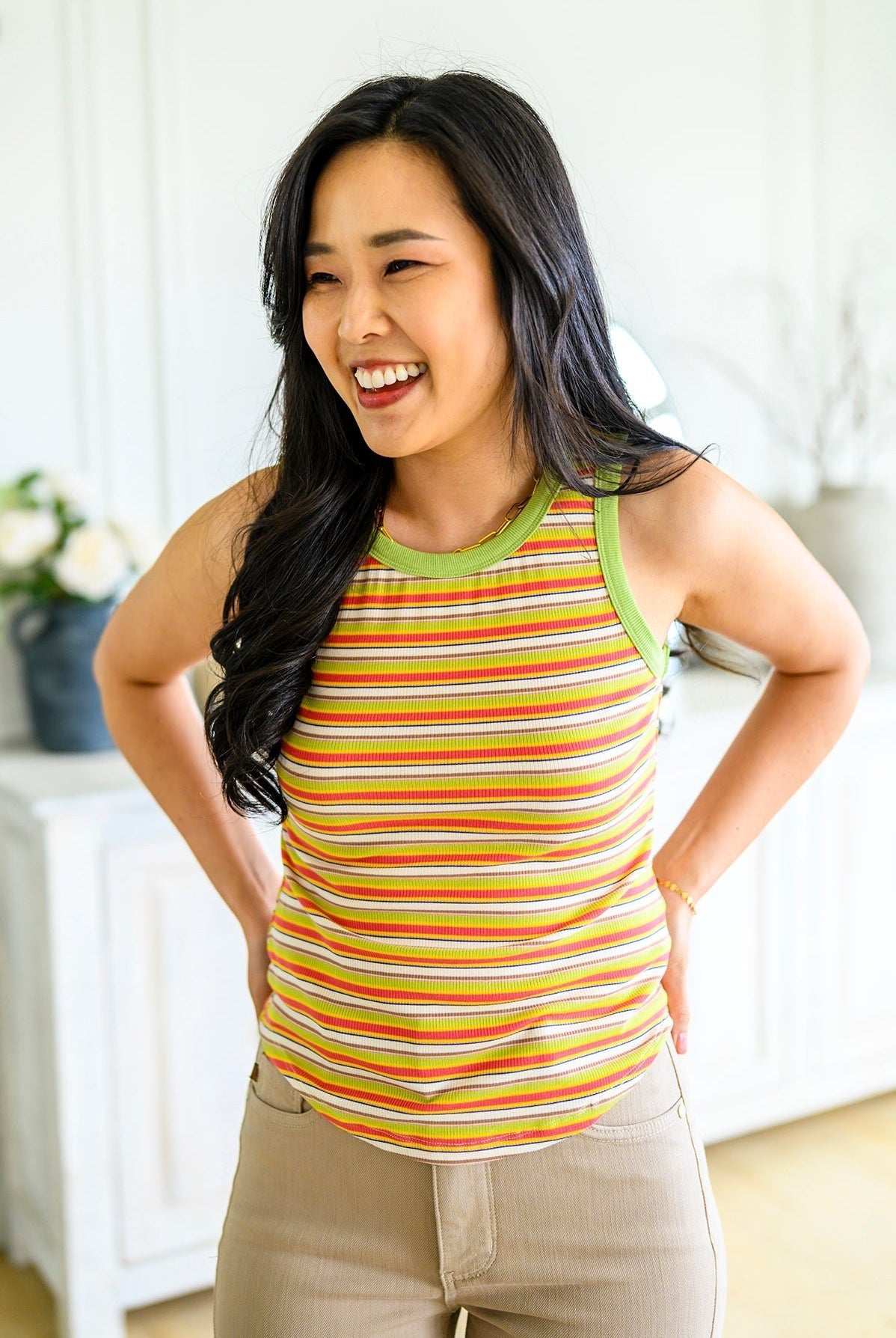 Now and Forever Striped Tank (Online Exclusive) - Uptown Boutique Ramona