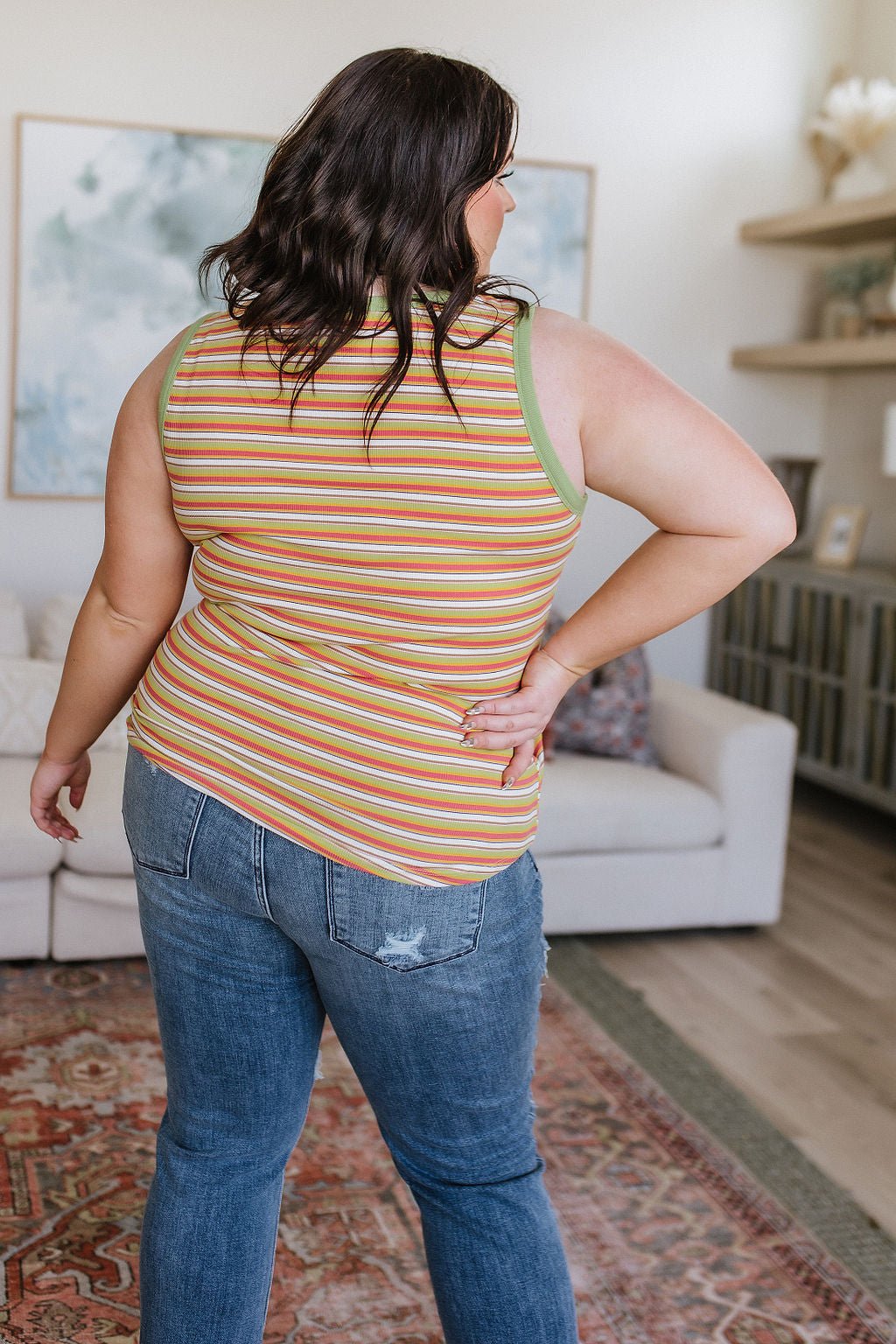 Now and Forever Striped Tank (Online Exclusive) - Uptown Boutique Ramona