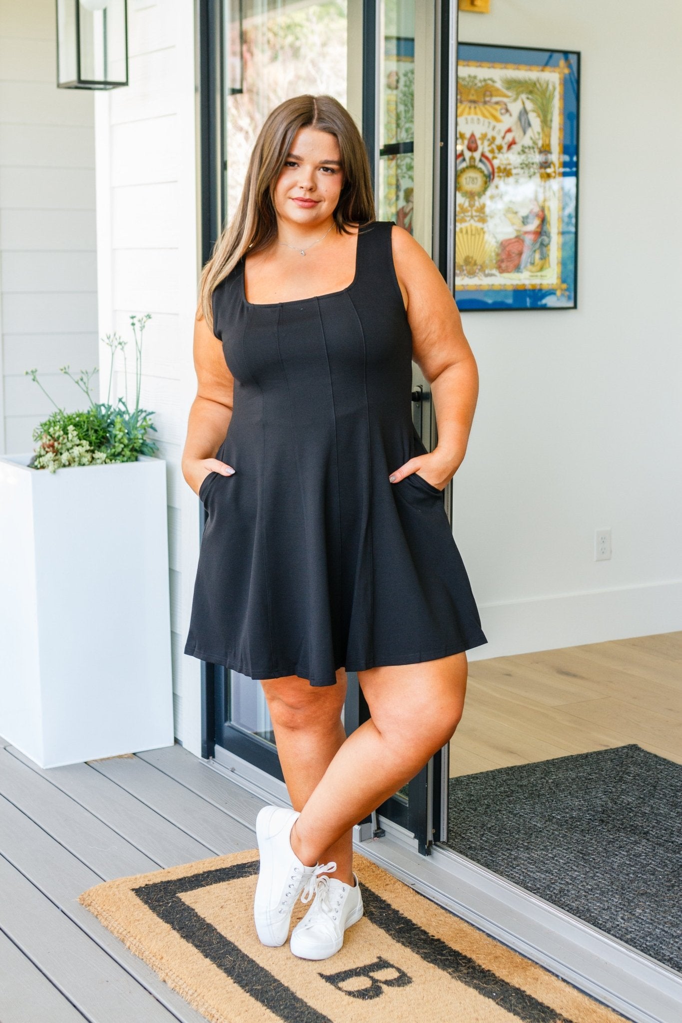 Polo Match Square Neck Dress (Online Exclusive) - Uptown Boutique Ramona