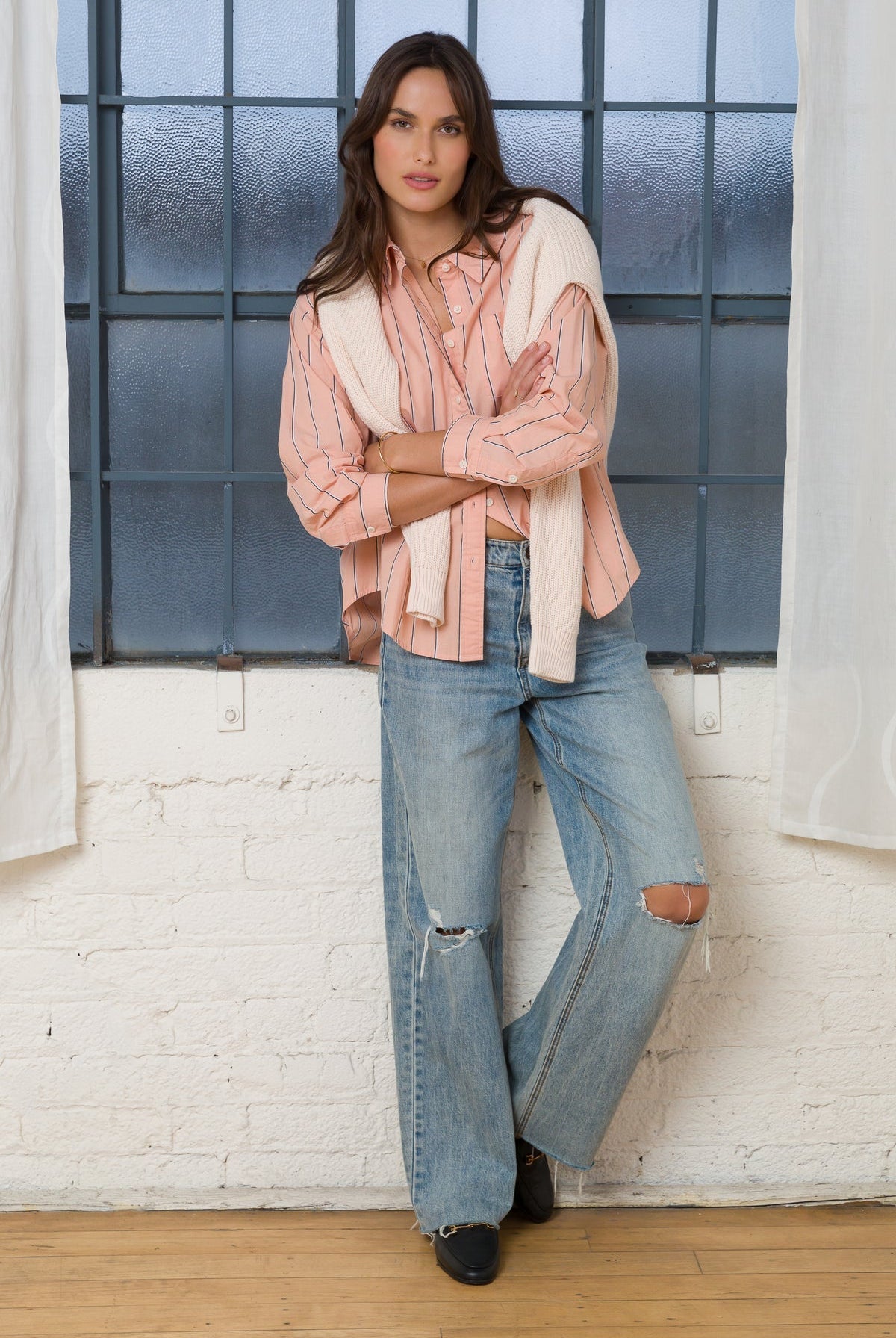 Randall Stripe Shirt - Uptown Boutique Ramona