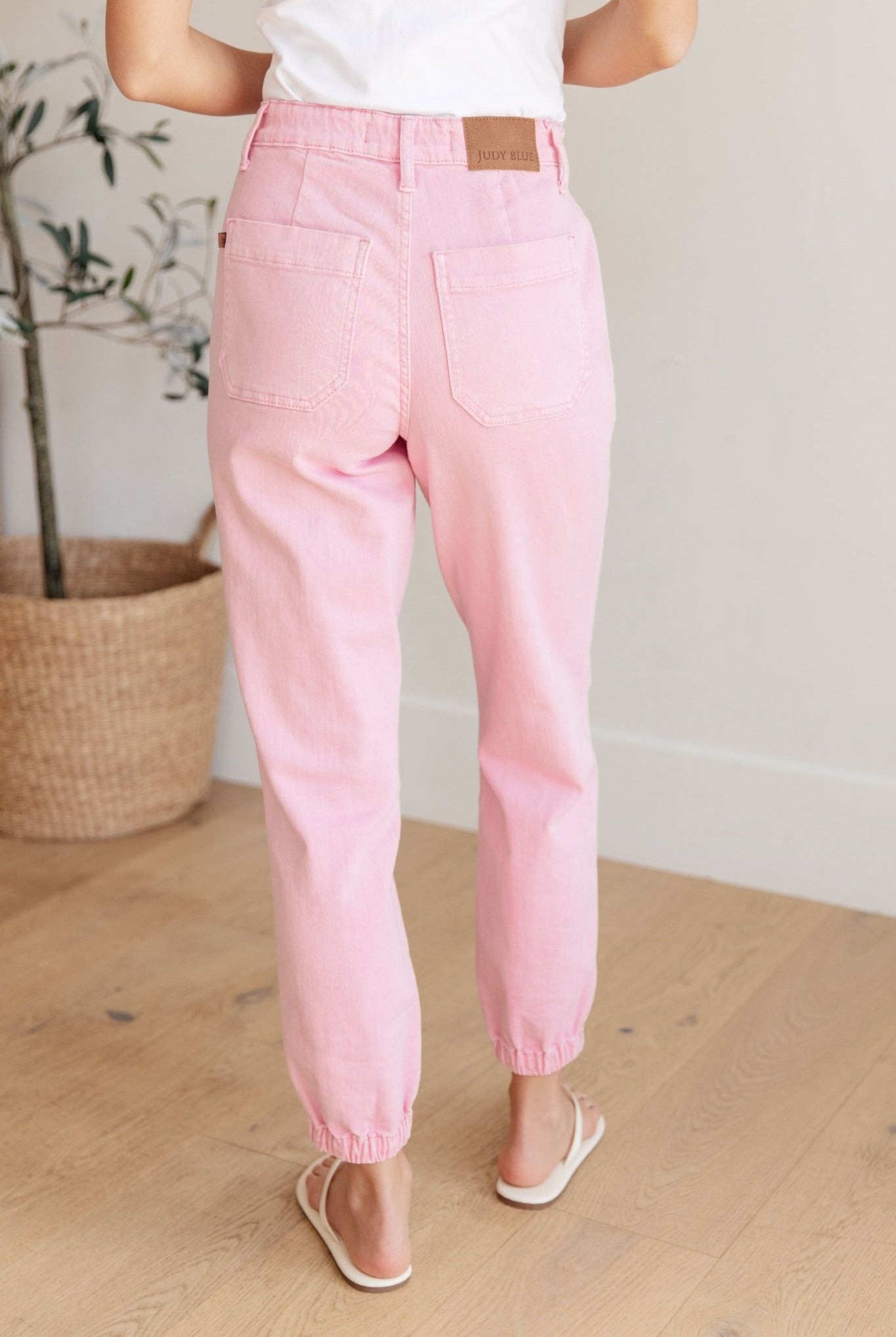 Regina High Rise Garment Dyed Denim Jogger (Online Exclusive) - Uptown Boutique Ramona