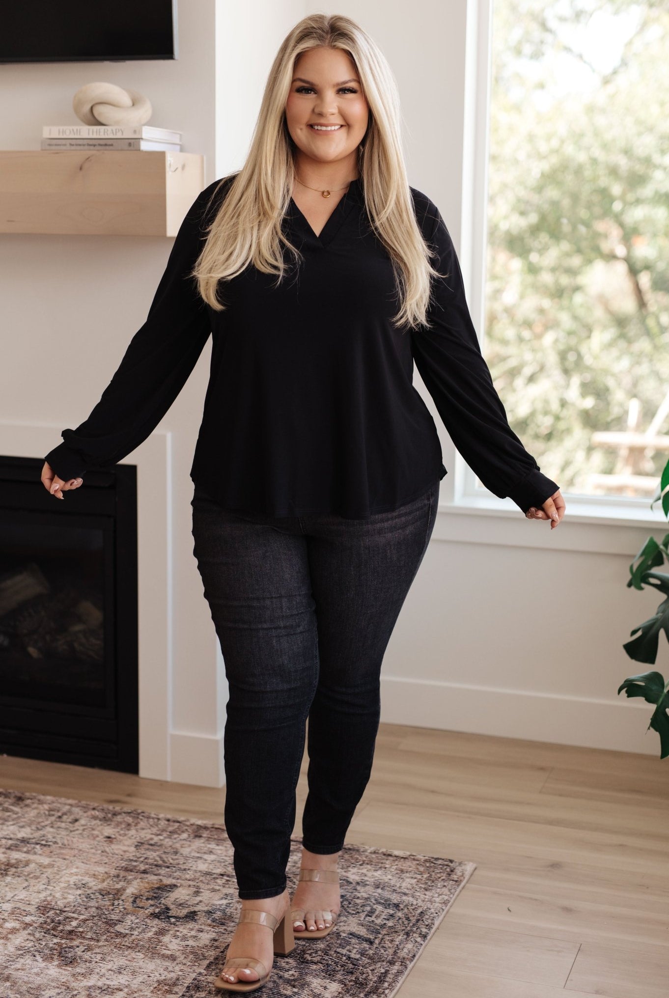 Relatively Relatable V - Neck Top (Online Exclusive) - Uptown Boutique Ramona