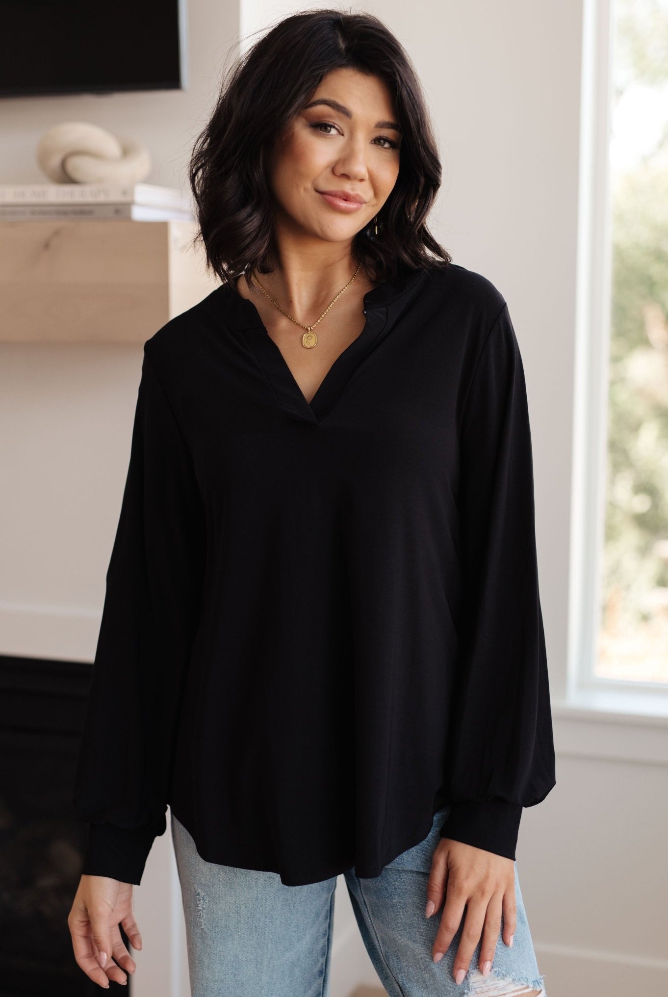 Relatively Relatable V - Neck Top (Online Exclusive) - Uptown Boutique Ramona